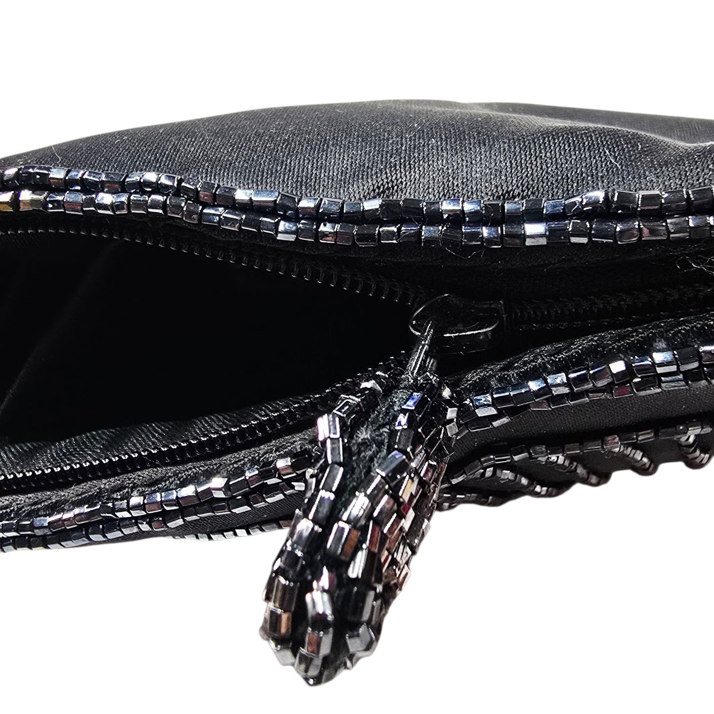 Vintage Genie Black Cat Beaded Change Purse