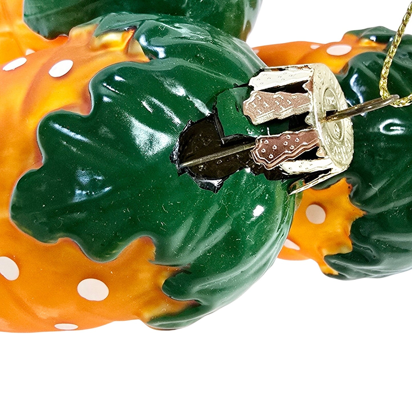 AS IS Set of 3 Blown Glass Carrot Ornaments, FLAW