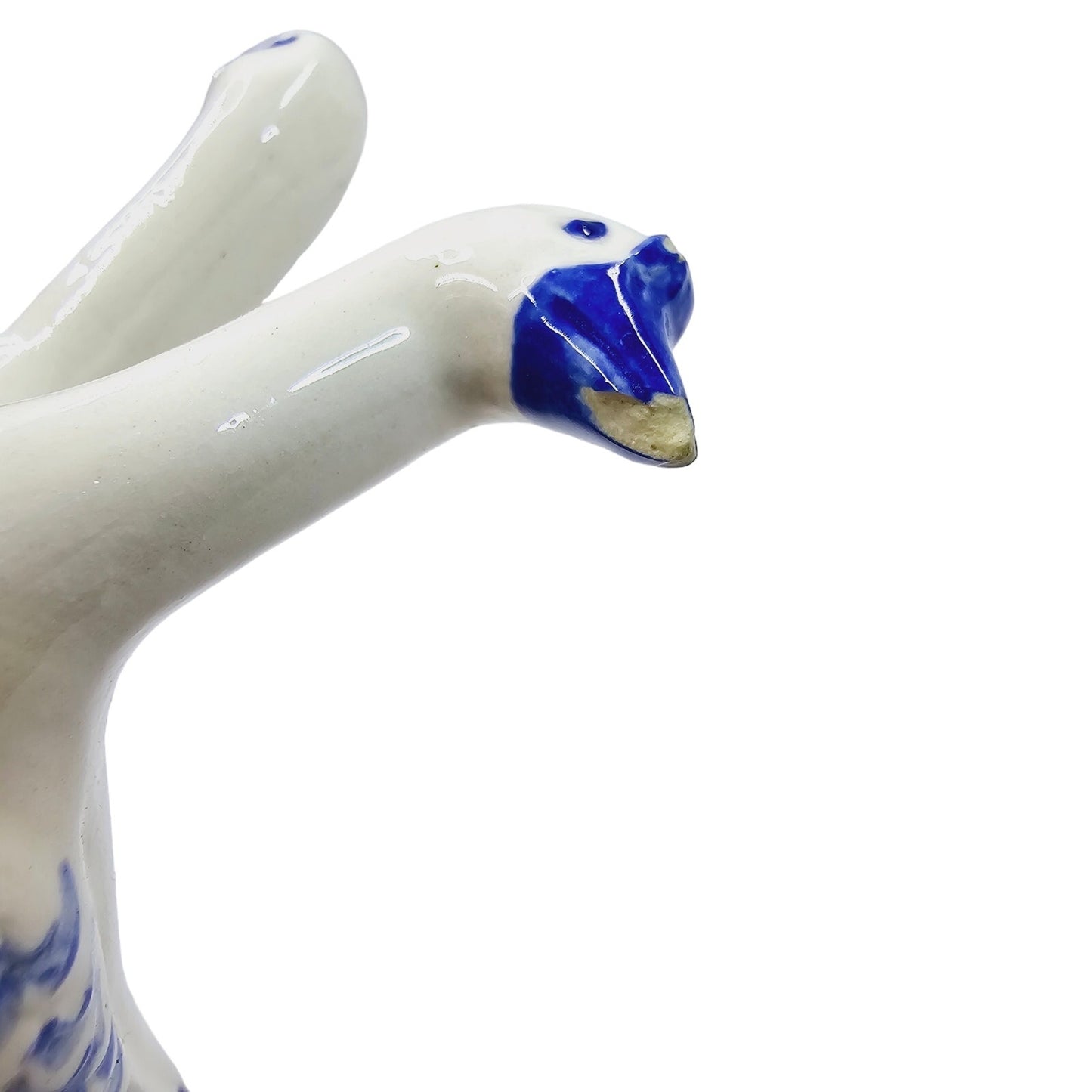Vintage Geese Lid Mason Jar, 1 Cup, Blue and White Ceramic Top Country Farm Chic