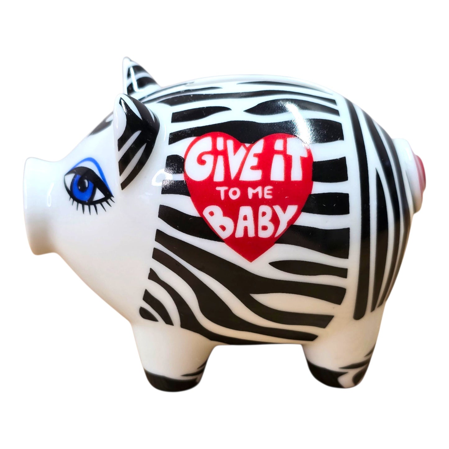 Ritzenhoff Mini Piggy Bank Zebra Stripes Petra Peschkes “Give It To Me Baby”