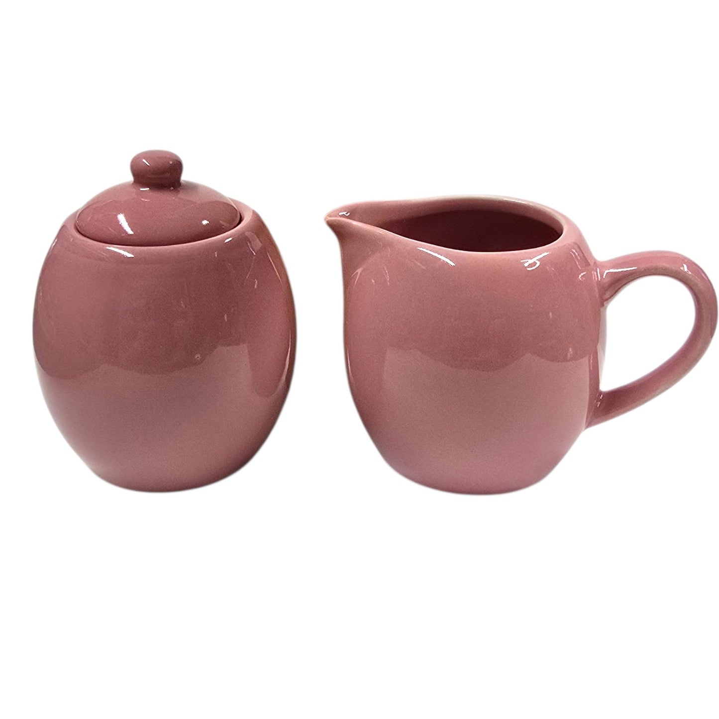(Saved for Customer) Old Amsterdam Porcelain Works Cream + Sugar Set, Sierra Rose
