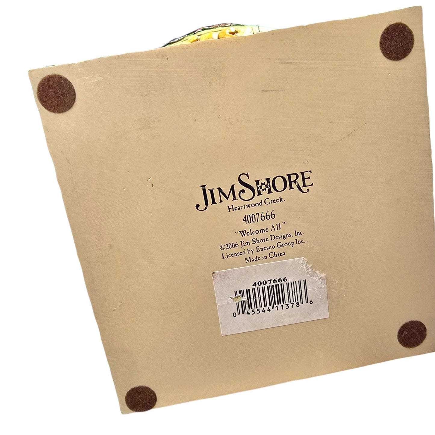 "Welcome All" Pineapple Jim Shore Heartwood Creek Folk Art 2006 Model 4007666