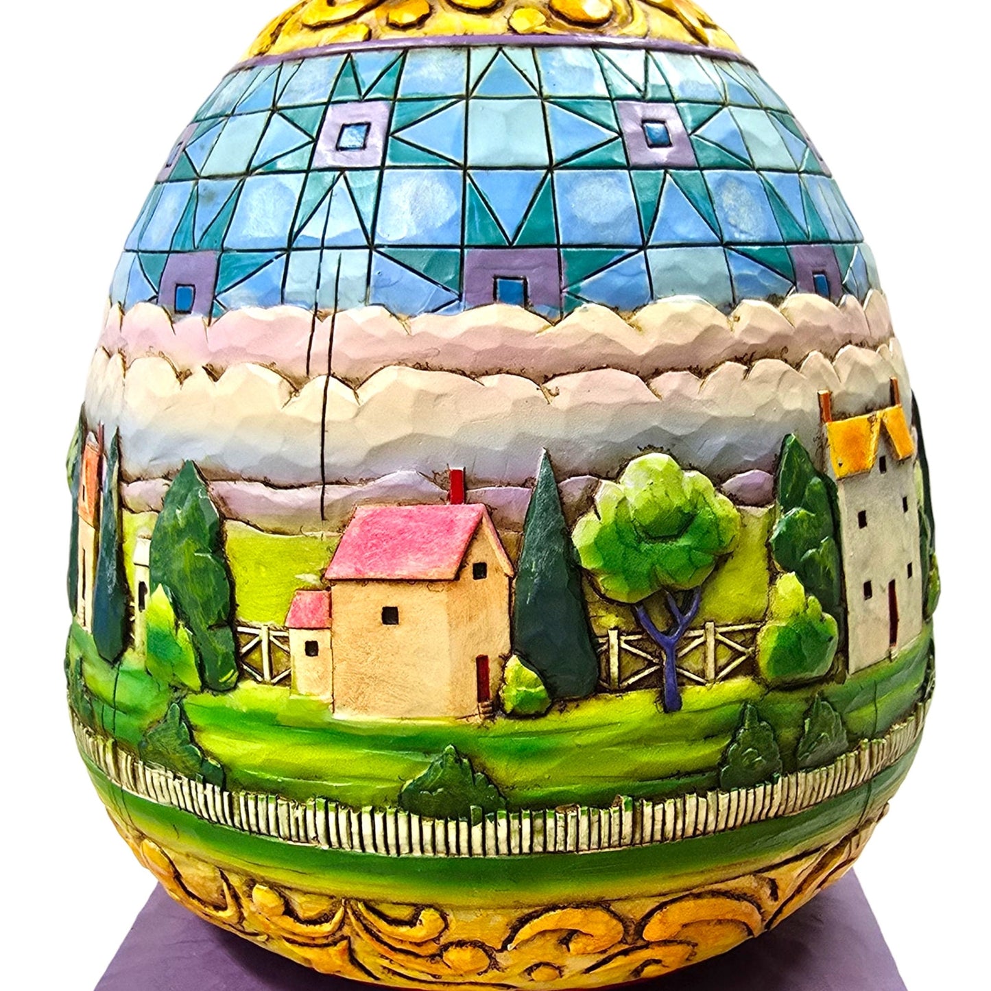 "Welcome All" Pineapple Jim Shore Heartwood Creek Folk Art 2006 Model 4007666