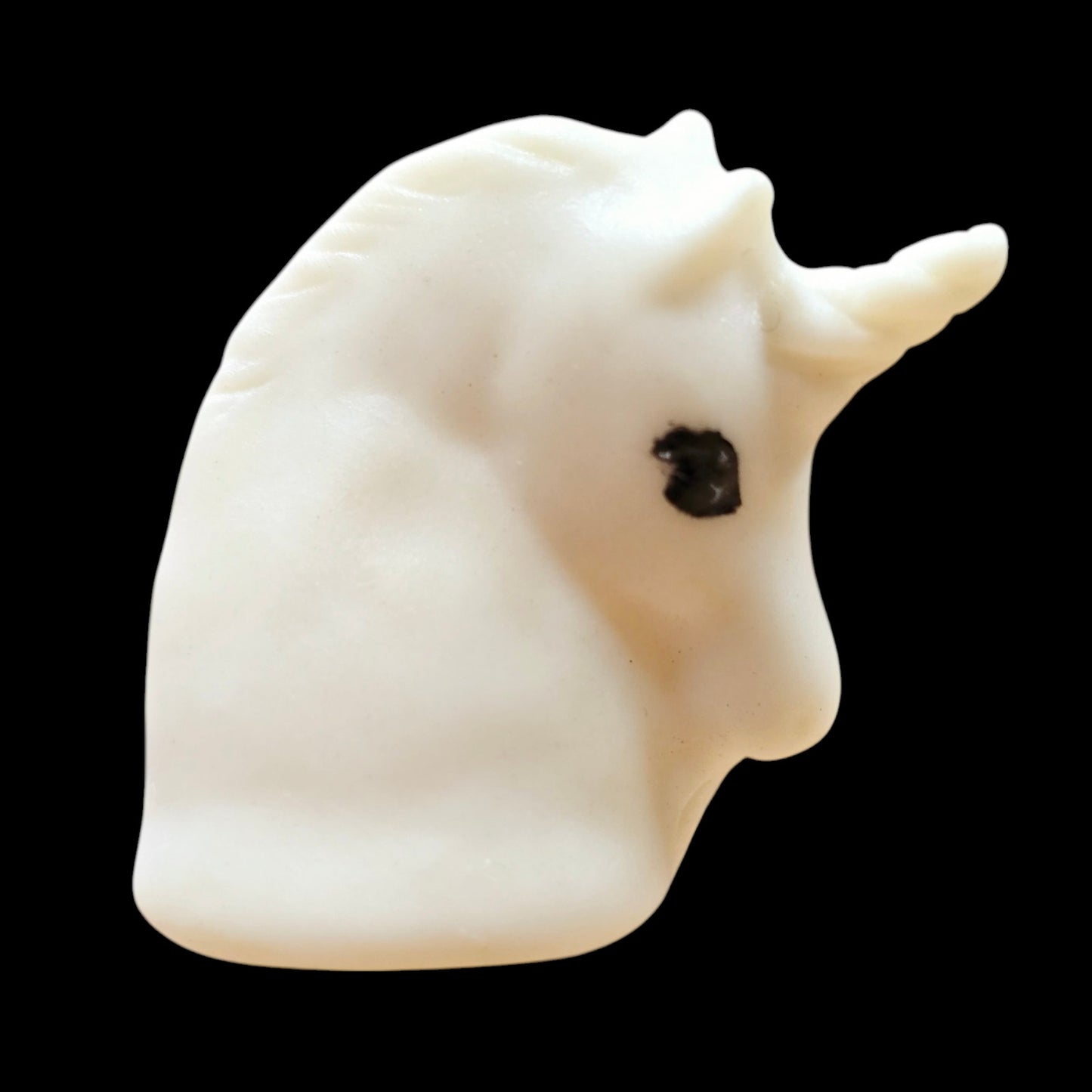 Vintage Signed White Unicorn Thimble by Donna, Signed D H 1985