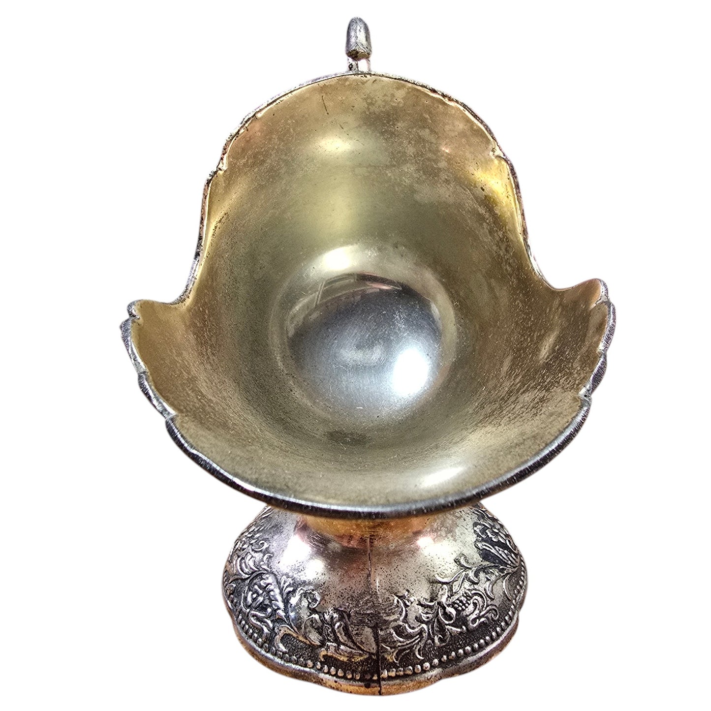 Silver Plate Sugar Scuttle Pretty Rose Pattern, No Scoop