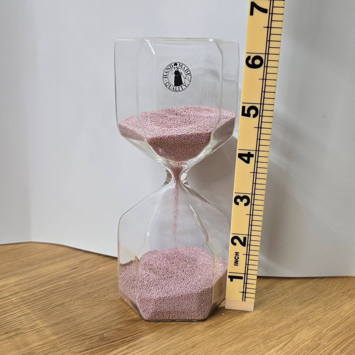 Ikea Hexagon Pink Sand Timer Microbeads Minimalist Decor Trendy Home Accent