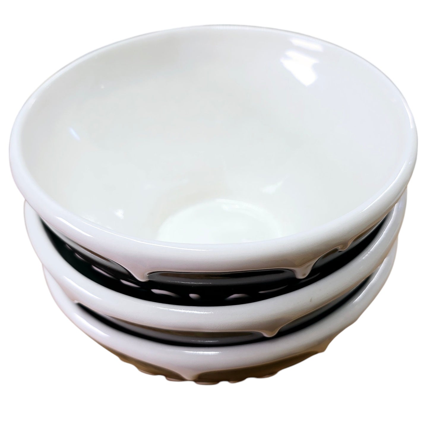 Set of 3 Pottery Barn CHOCOLATE Ice Cream Dessert Bowls, Sundae Toppings Serving Bowls