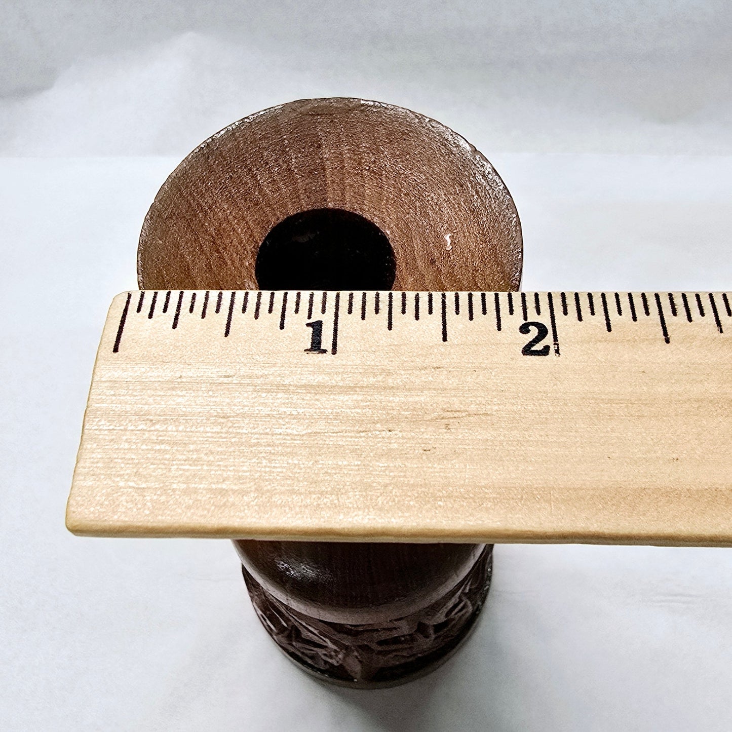 Vtg Hand Carved Wooden Candle Holder Rococo Baroque Style Rustic Boho Decor Wabi Sabi
