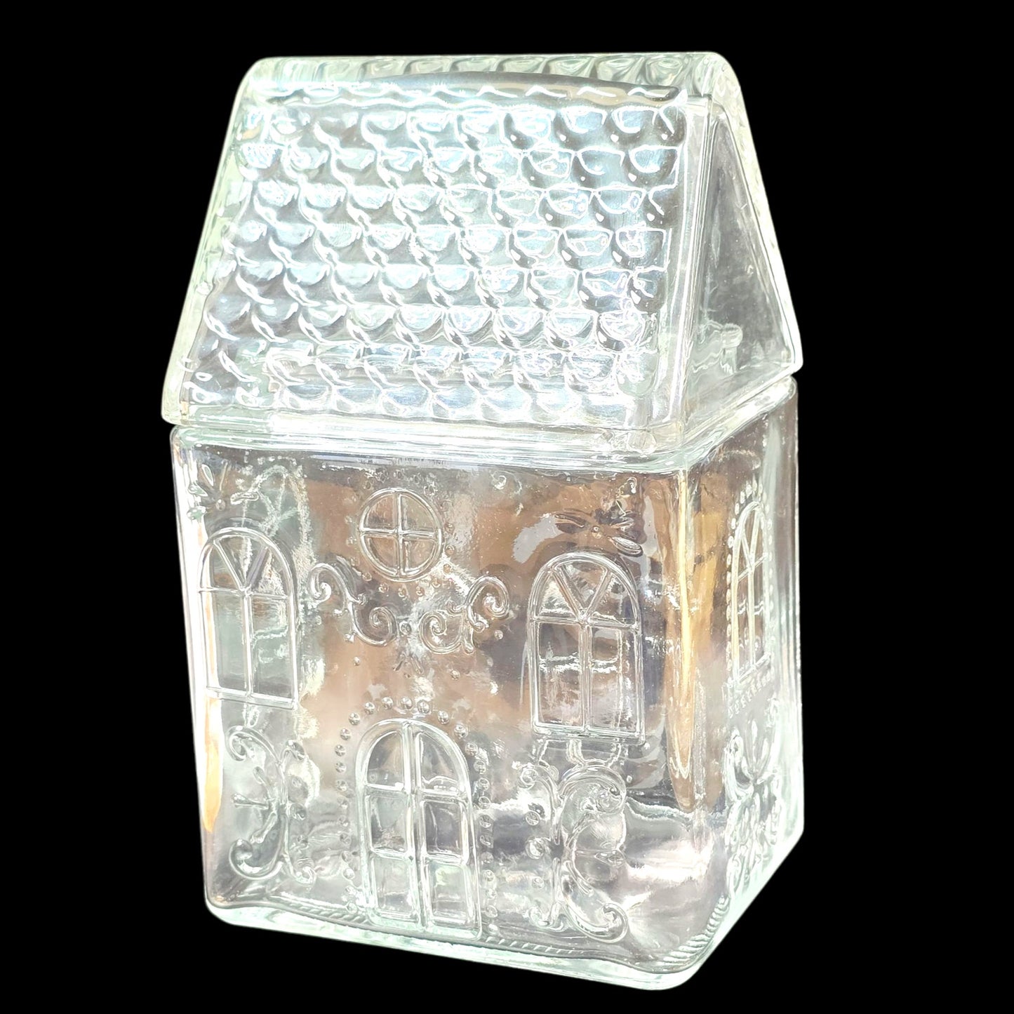 Glass House Cookie Jar Target Bullseye Playground Canister Gingerbread House