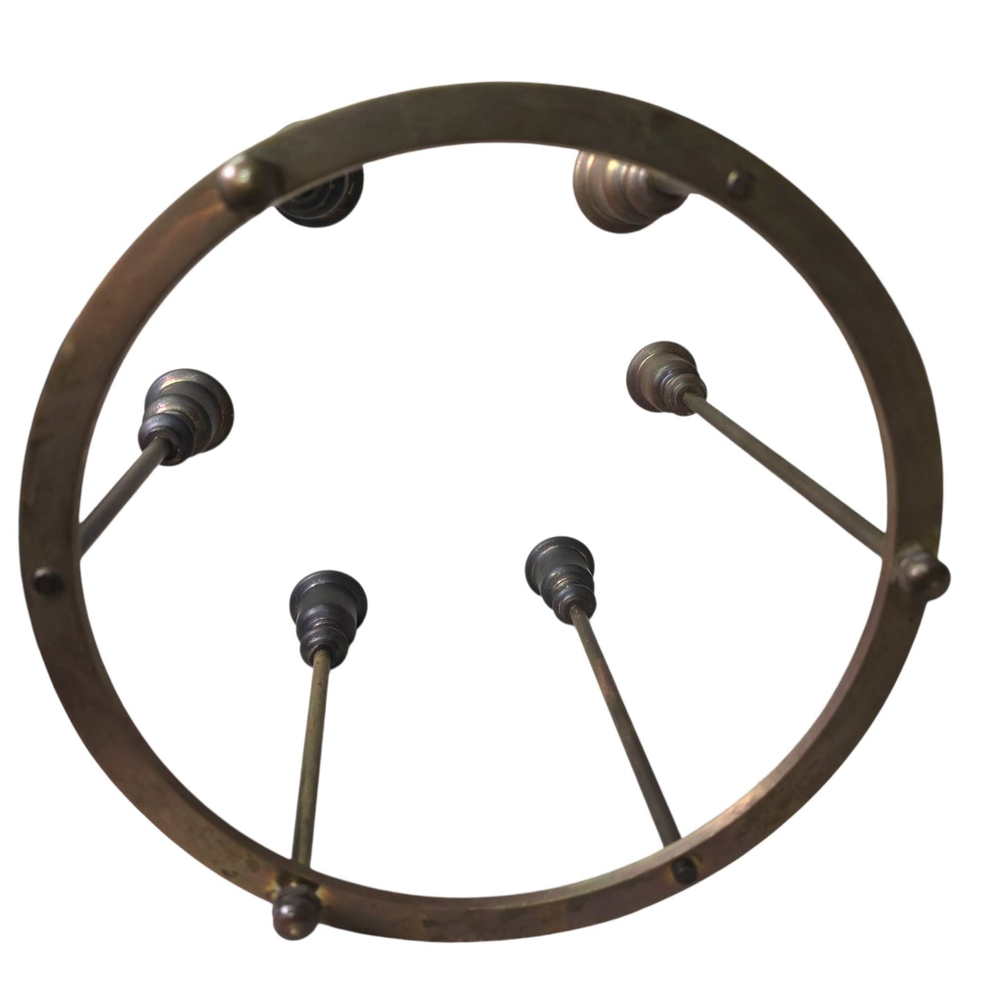 MCM 6 Taper Brass Candle Holder Modernist Sculpture Danish Brutalist Geometric