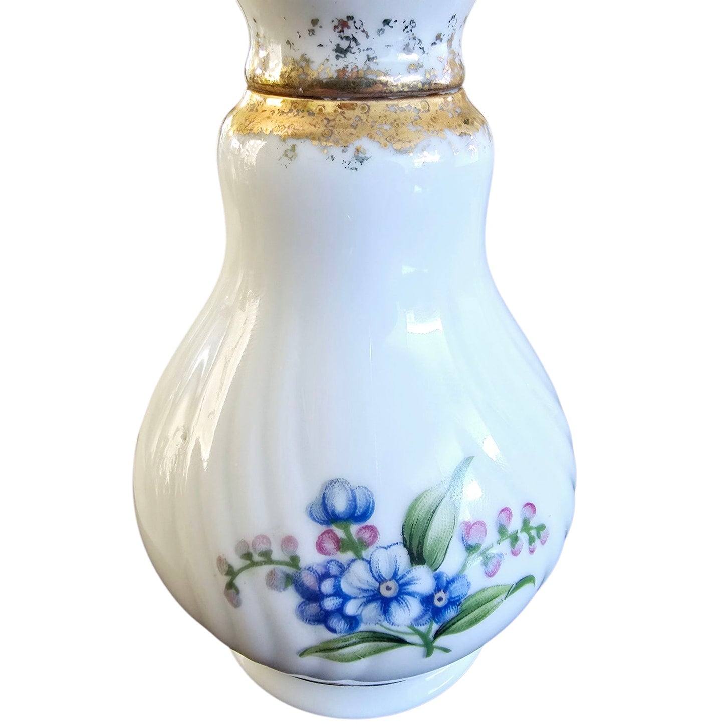 Vintage Shafford Forget Me Not Salt Shaker Hat Pin Display