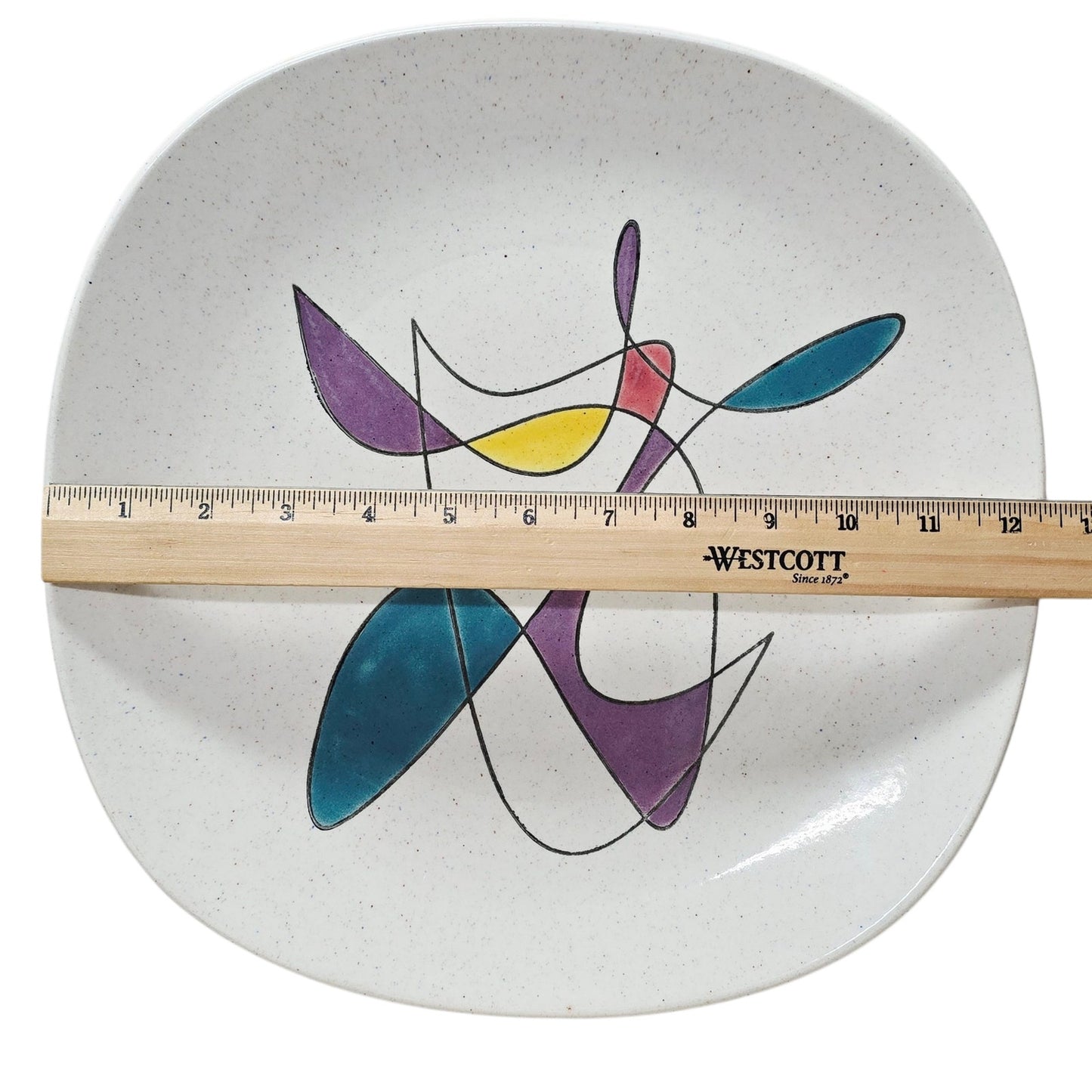 MCM Platter "California Mobile" Plate by Metlox Poppytrail Handpainted Abstract