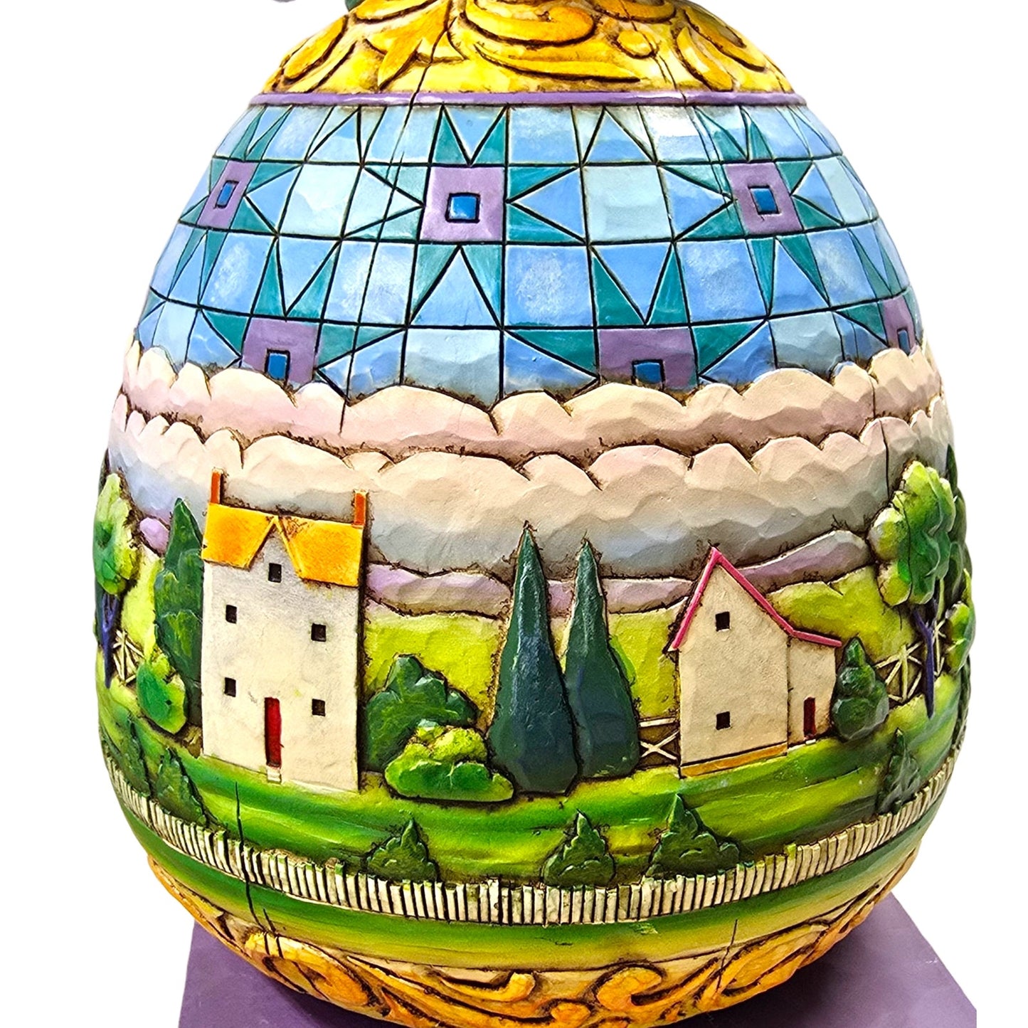 "Welcome All" Pineapple Jim Shore Heartwood Creek Folk Art 2006 Model 4007666