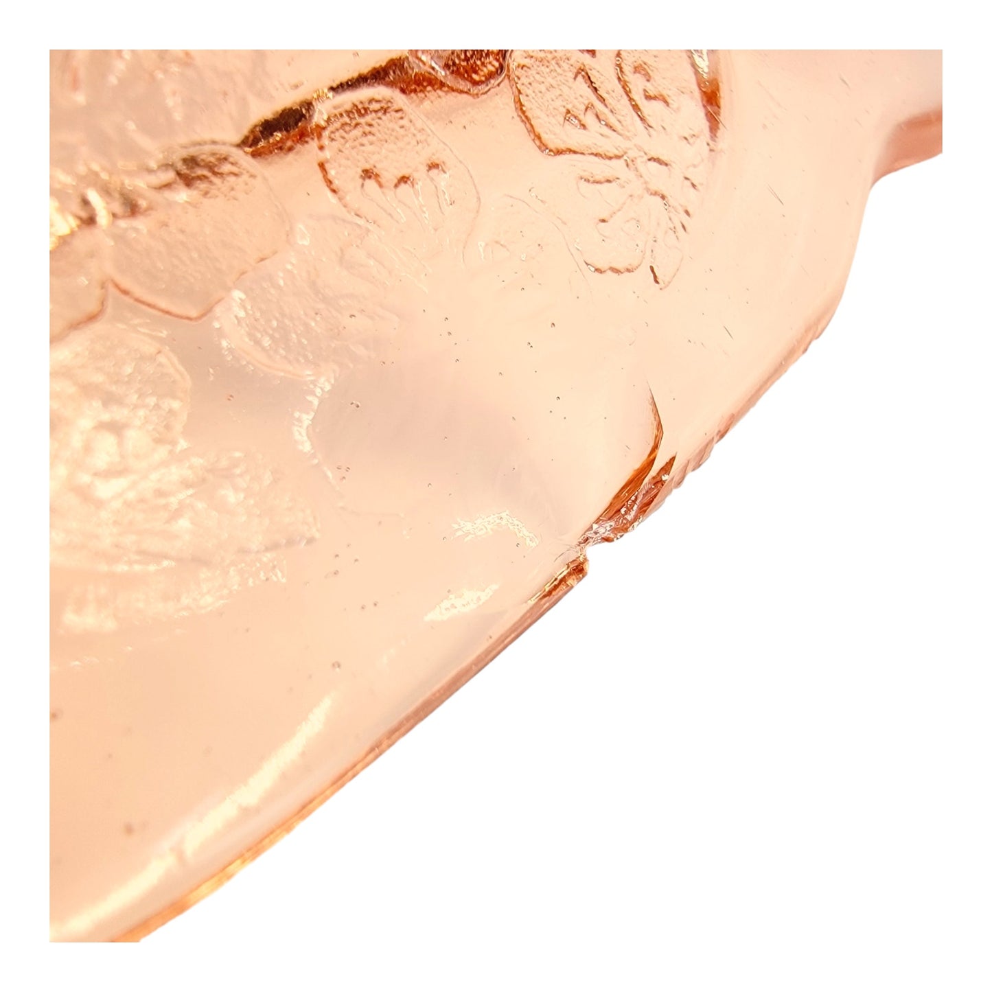 AS IS Vintage Cherry Blossom Pink Jeannette 13” Divided Platter Pink Depression Glass