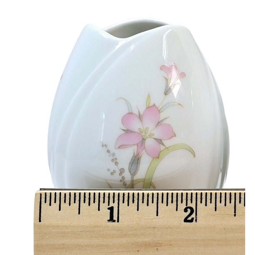 Vintage Arzberg Germany Tulipano Bud Vase Egg Vase White Porcelain Modern 3.5"