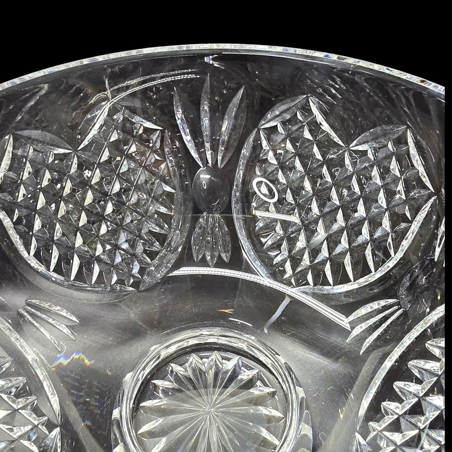 Waterford Crystal Wedding Hierloom Crystal Heart Pattern Footed Bowl, 8" D