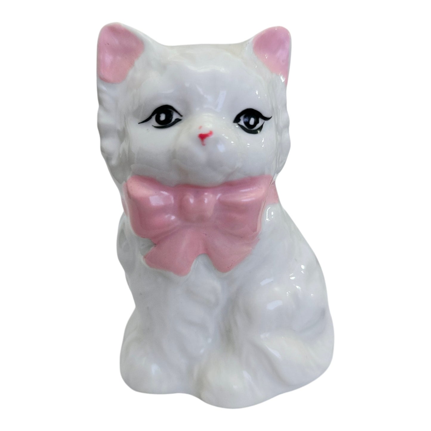 White Cat Pink Bow LIVE-CRAFTED SHAKER + 3 PINS Join me LIVE to give Input, or Give me Creative Freedom!