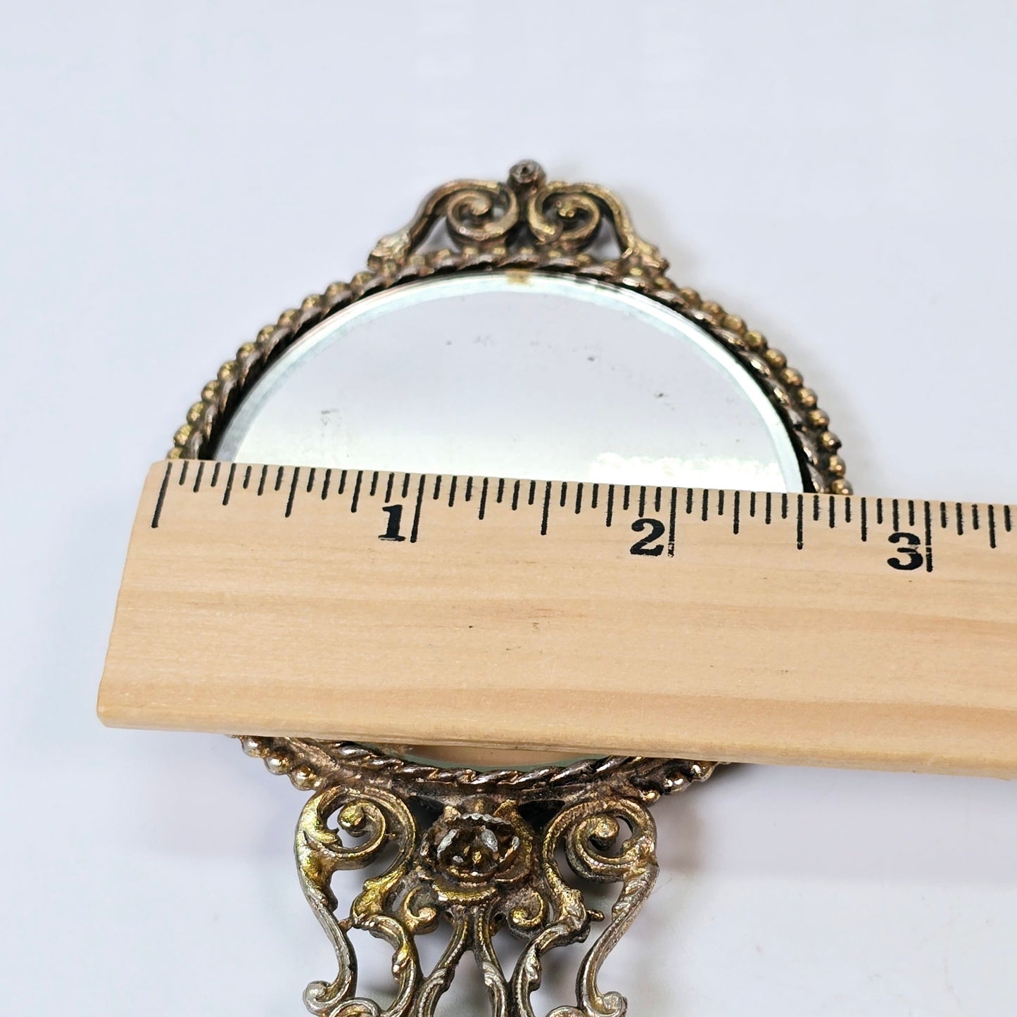 Double Sided Mirror, Antique Miniature Hand Mirror