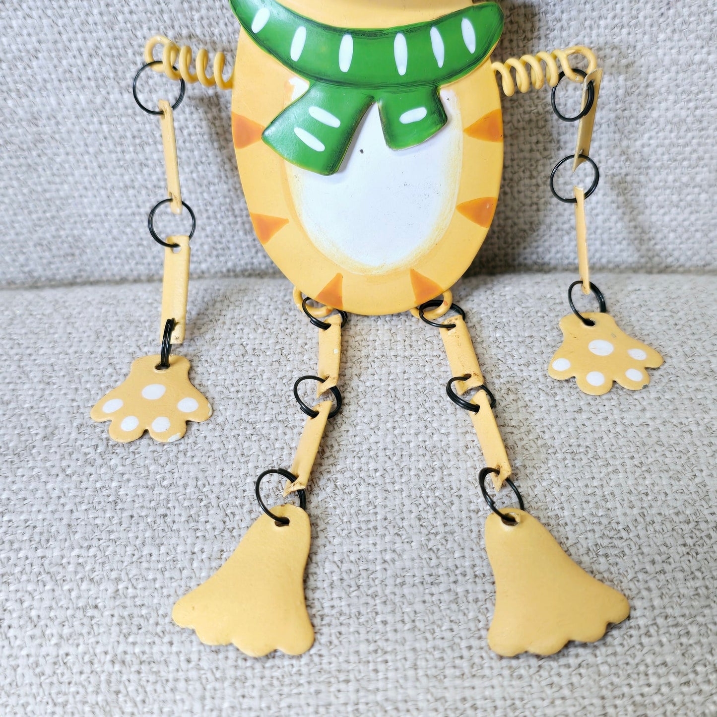 Metal Hangin Holiday Cat Decoration