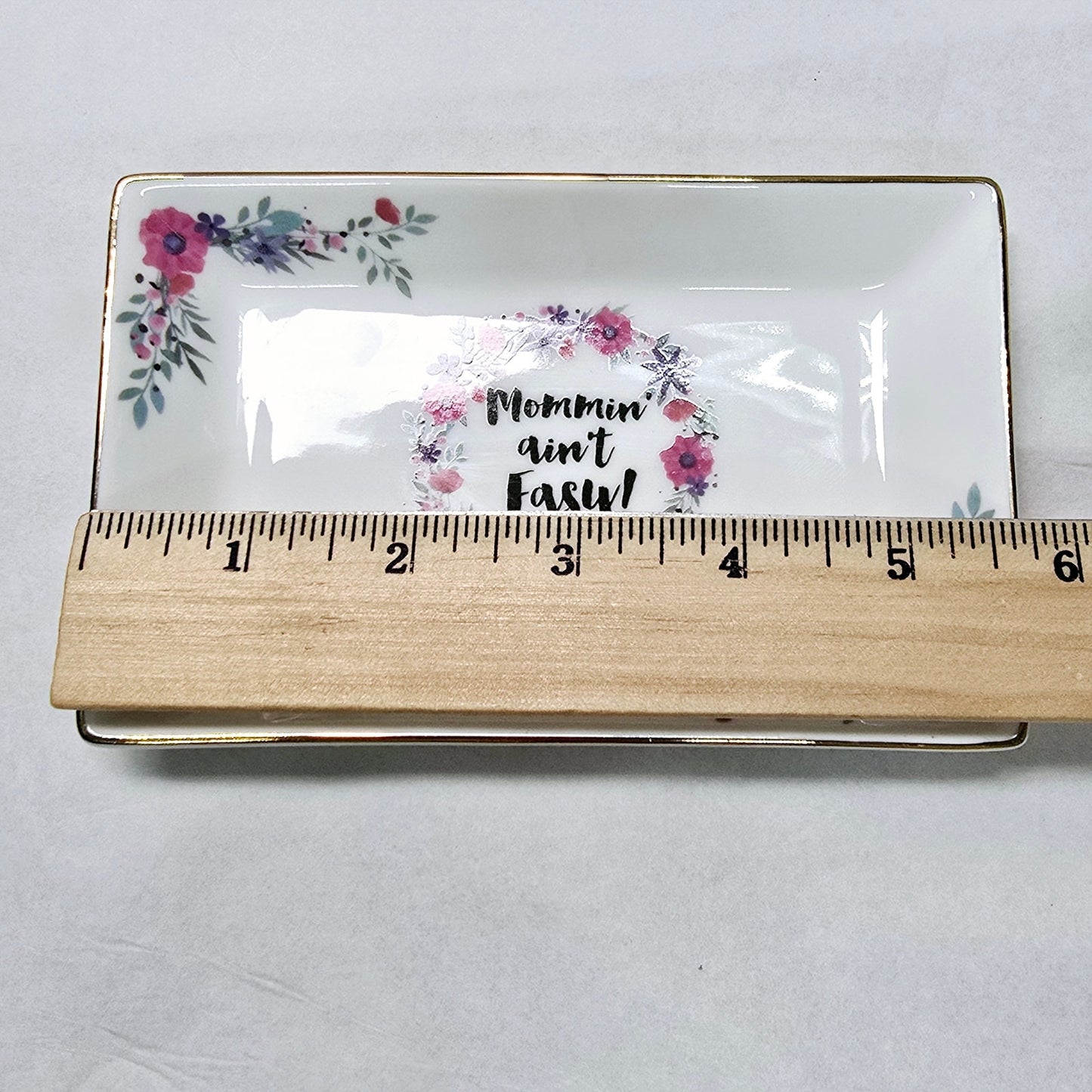 Mommin' Ain't Easy Porcelain Trinket Dish