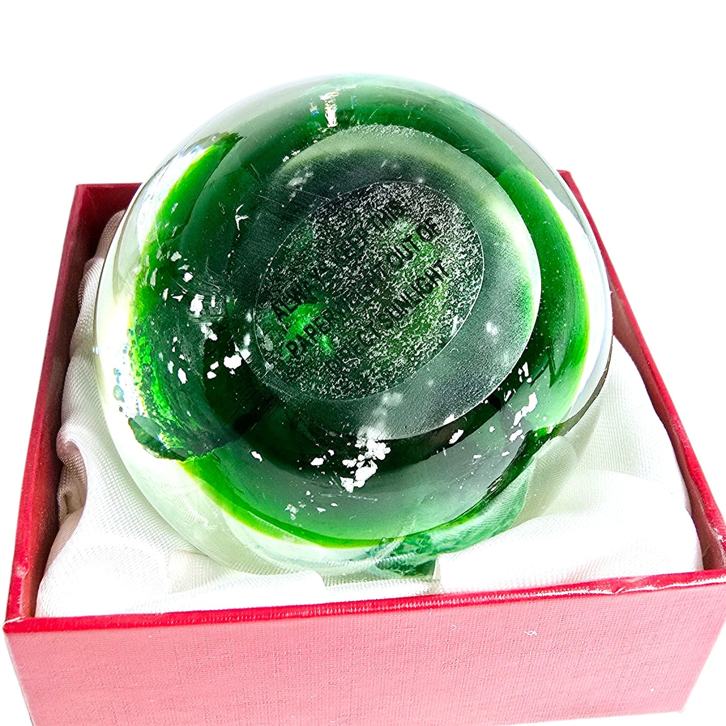 Vintage Royal Crest Latravita Art Glass Paperweight with Box-Brenda