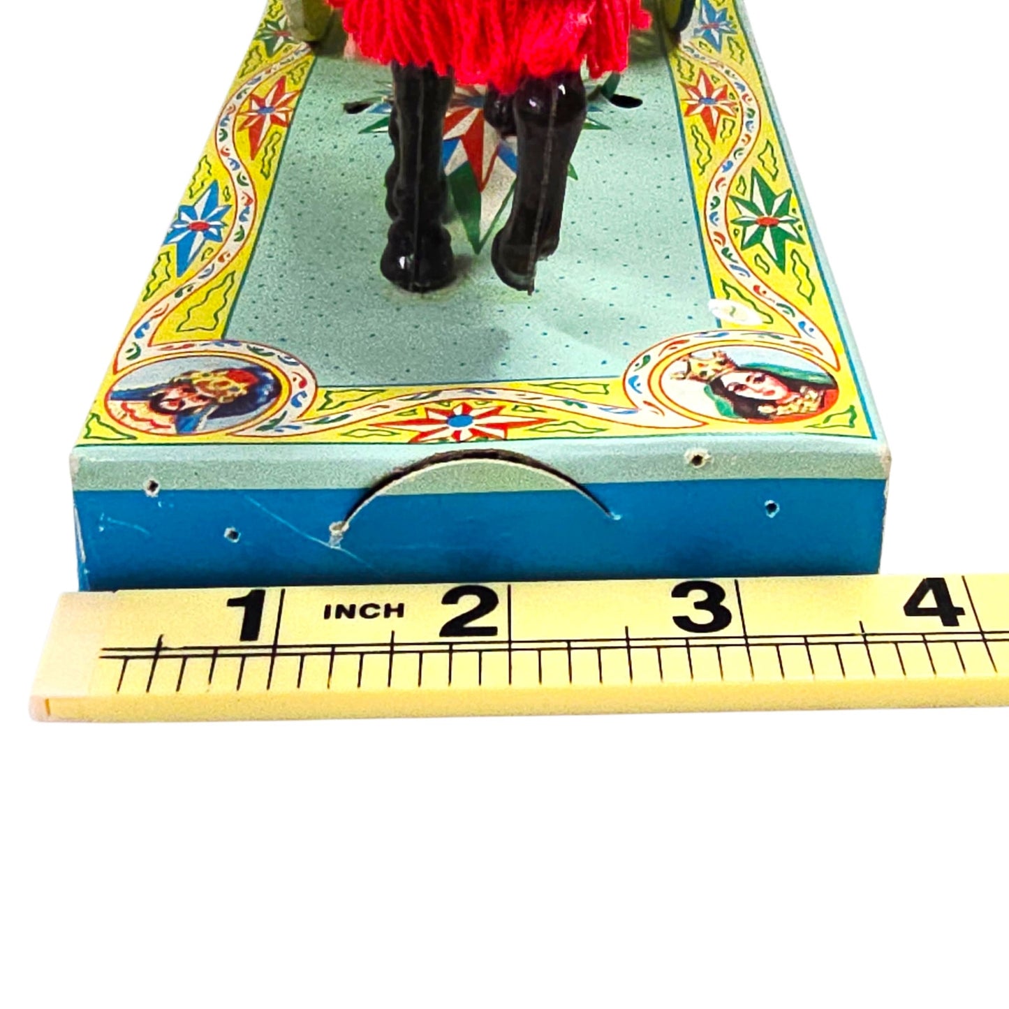 Vtg Gidi's Carrettino Siciliano Folk Art Paper Mache Wood Horse-Drawn Cart Italy