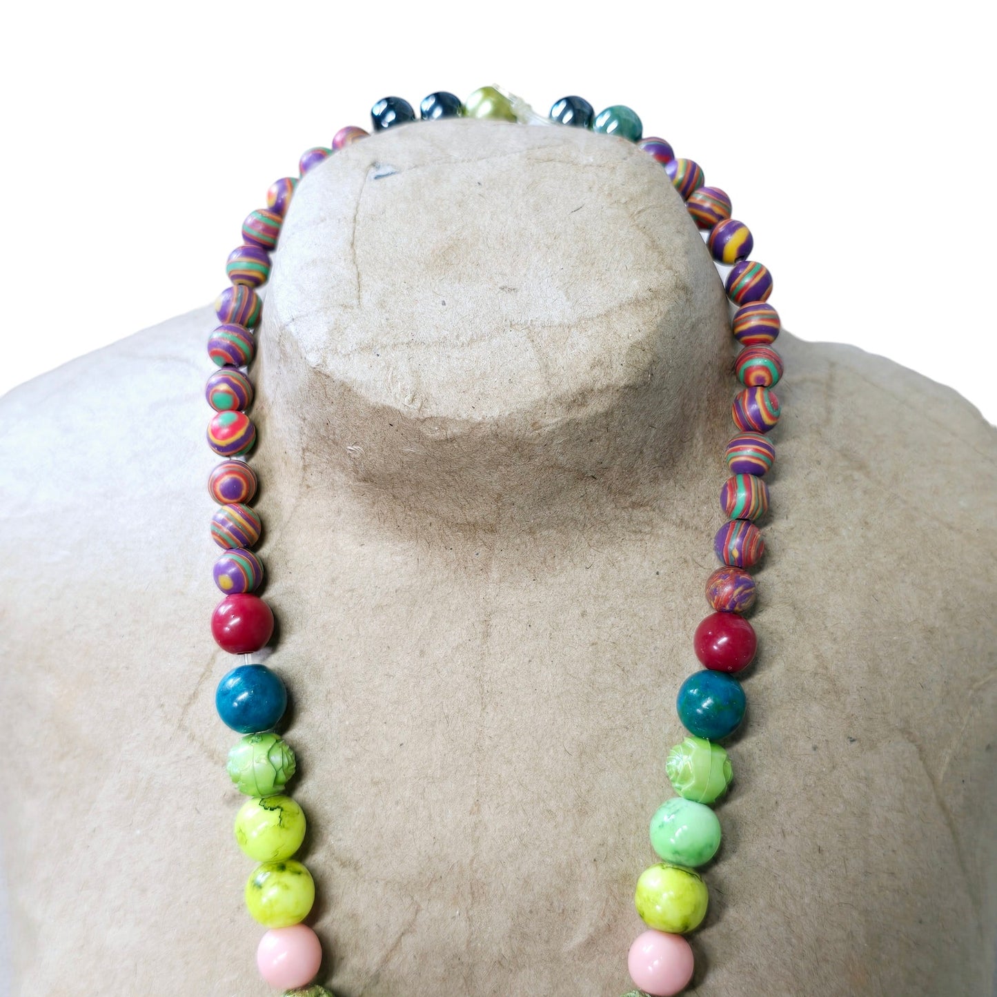 * Colorful Hand-Crafted Stretch Beaded Necklace