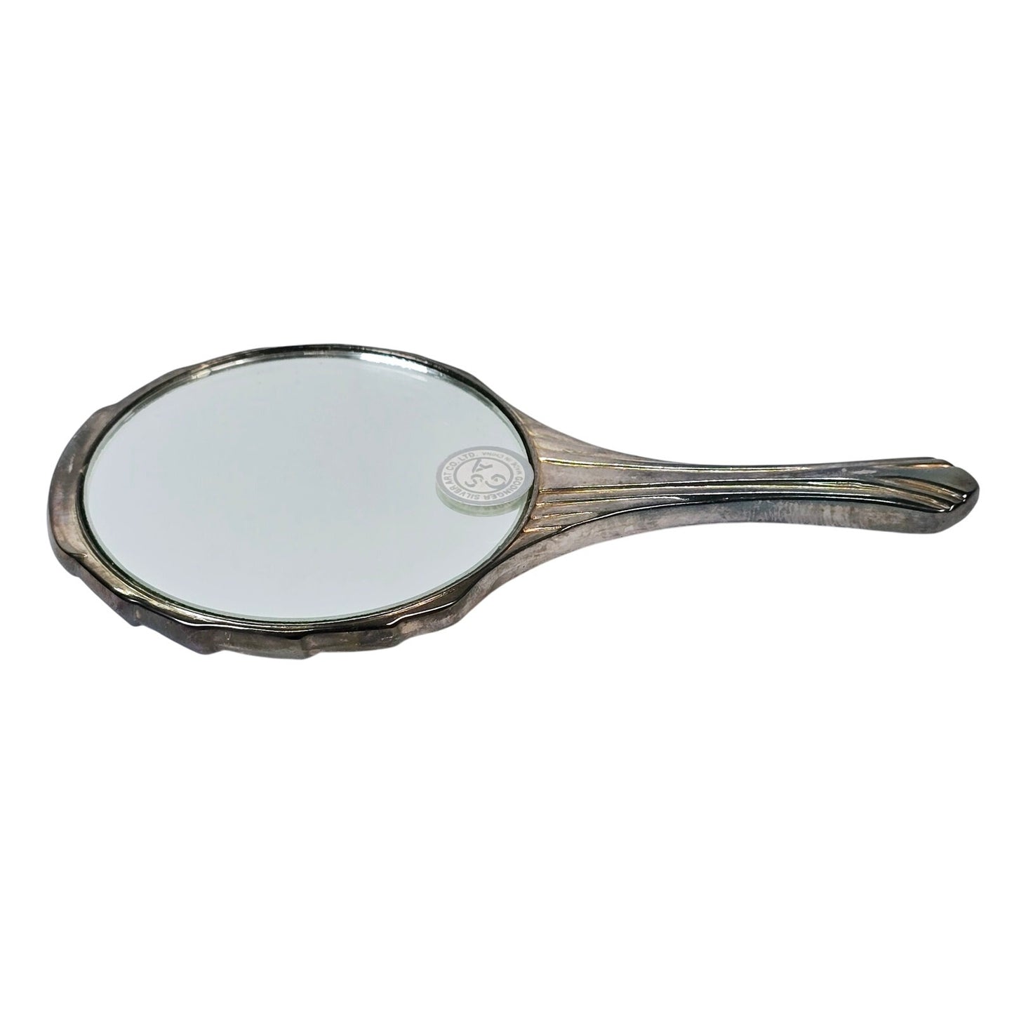 Vintage Godinger Silver Art Co Handheld Silver Plated Mirror Art Deco Design