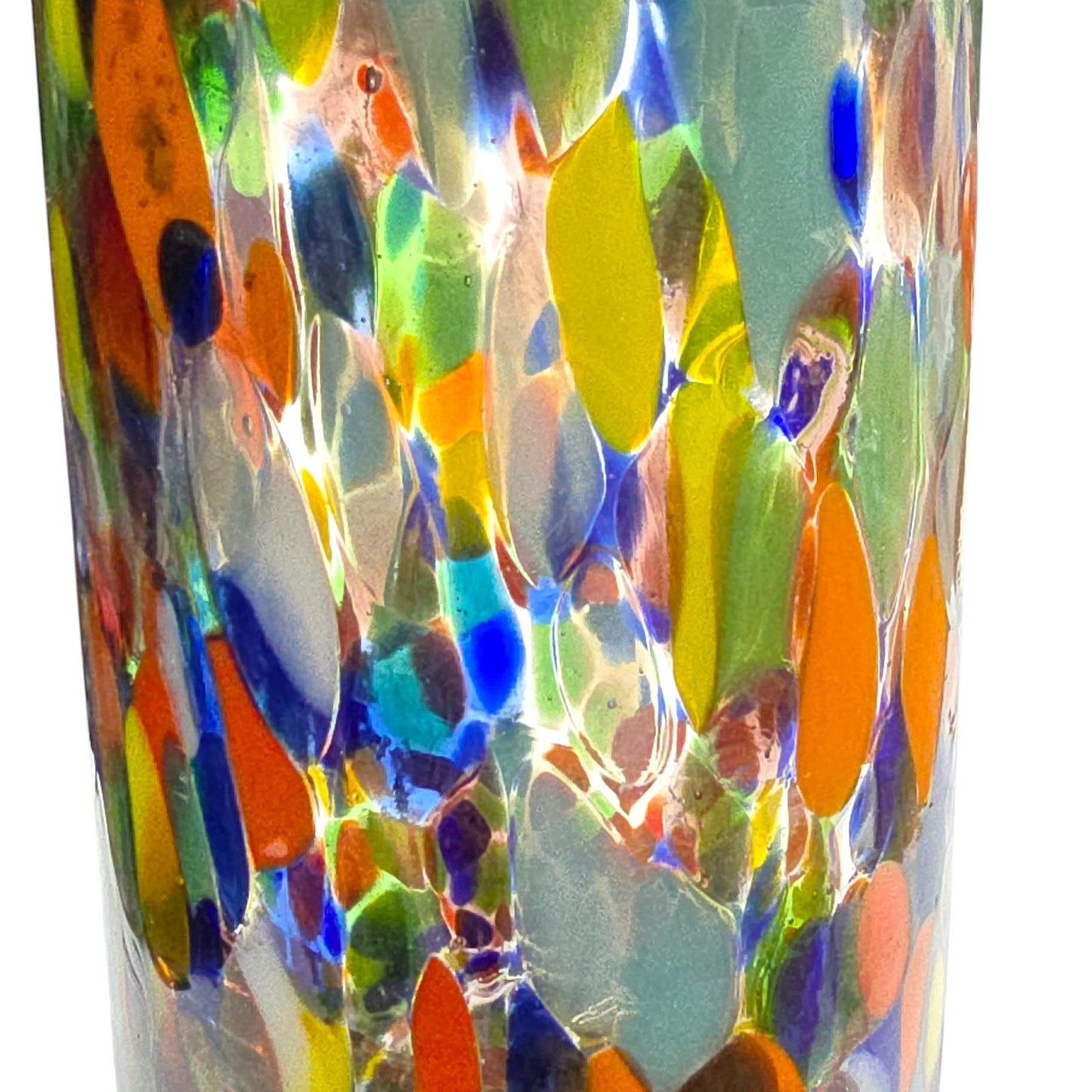 Single Handblown Confetti Glass Shot Glass, 4"