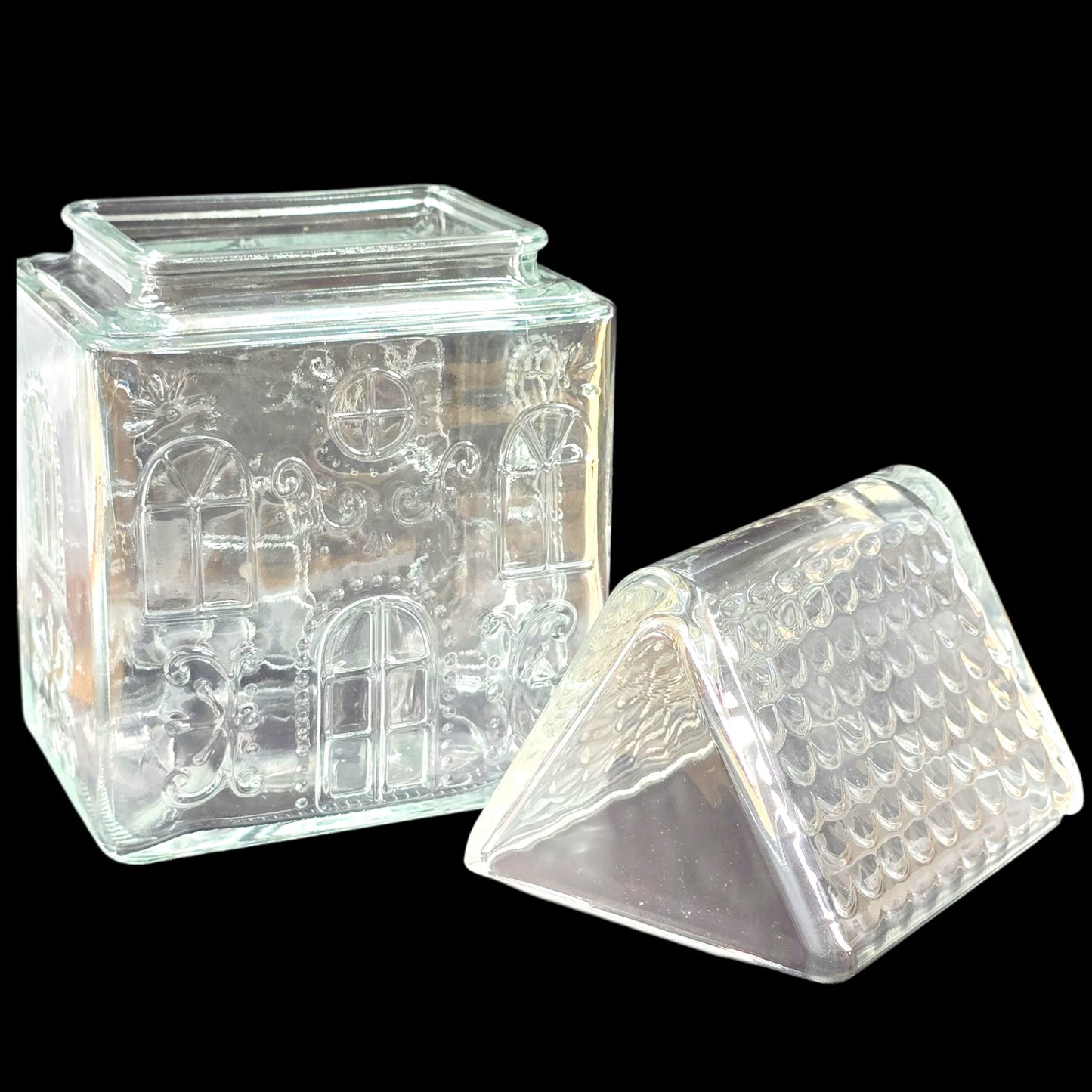 Glass House Cookie Jar Target Bullseye Playground Canister Gingerbread House