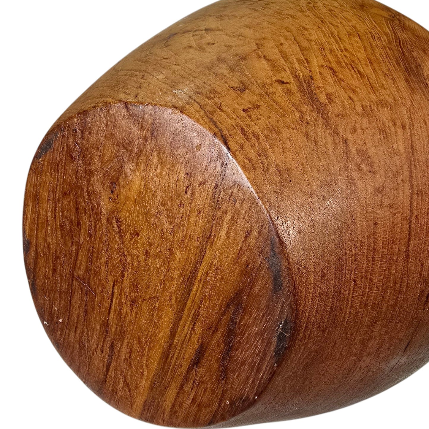 3 Pc Vintage Wooden Salad Bowl with Tongs marked Kamani Woods
