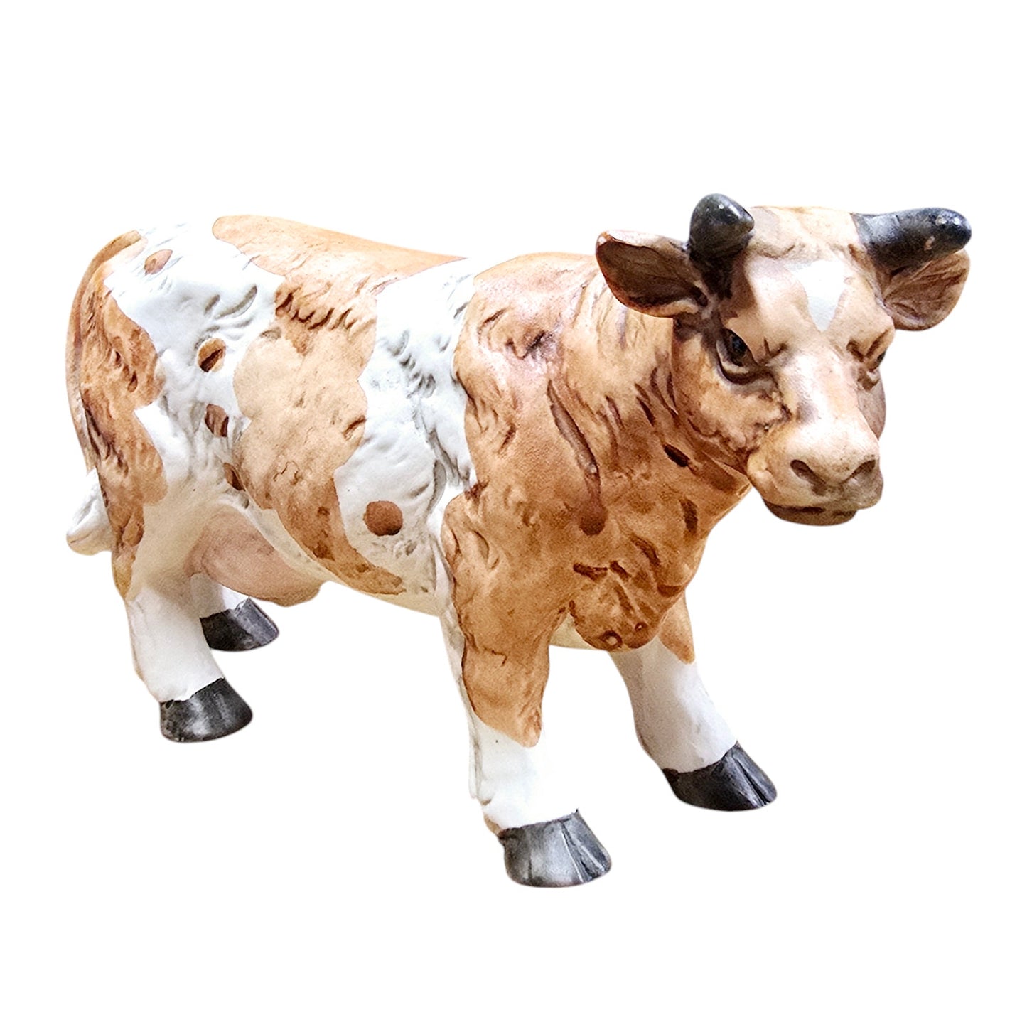 Vintage UCTCI Japan Porcelain Cow Heifer Figurine, Marked "Cow" Original Sticker