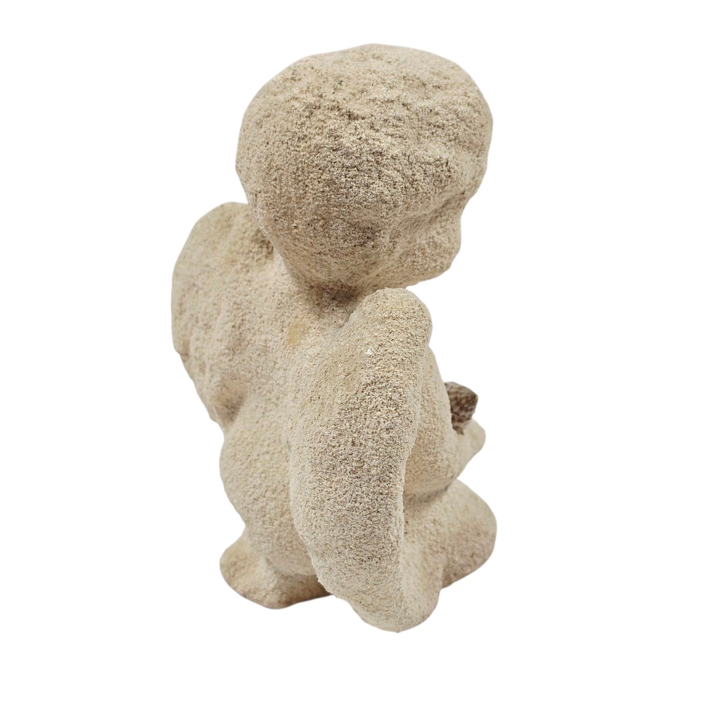 Sand Sculpture Sitting Cherub with Seashells Cozumel Mexico