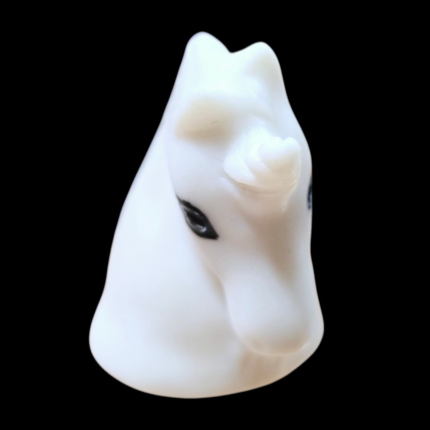 Vintage Signed White Unicorn Thimble by Donna, Signed D H 1985