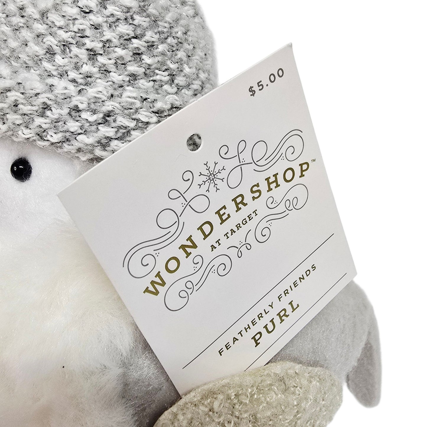 2022 Featherly Friends Purl Winter Target Bird Gray Knit Snow Hat and Cozy Scarf
