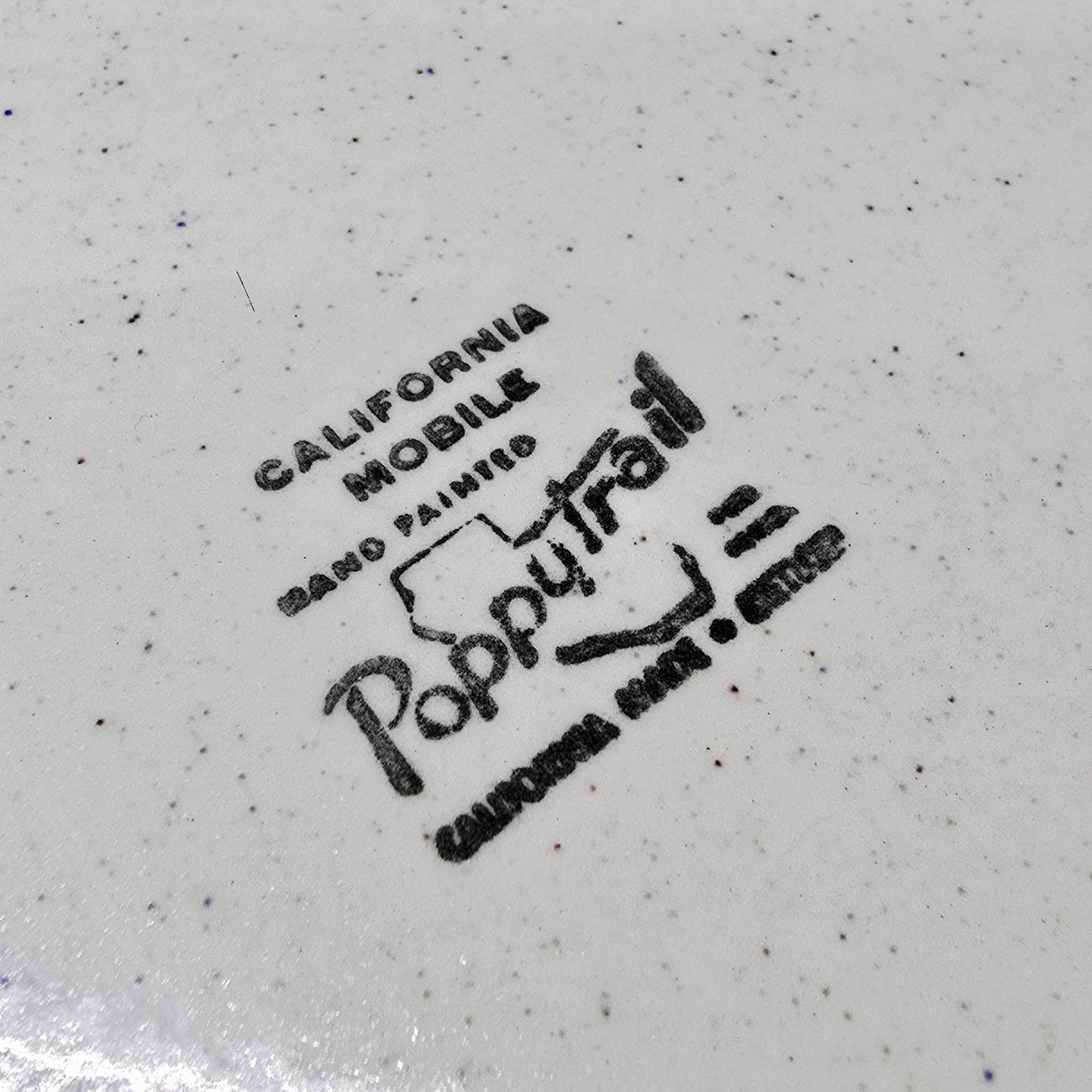MCM Platter "California Mobile" Plate by Metlox Poppytrail Handpainted Abstract