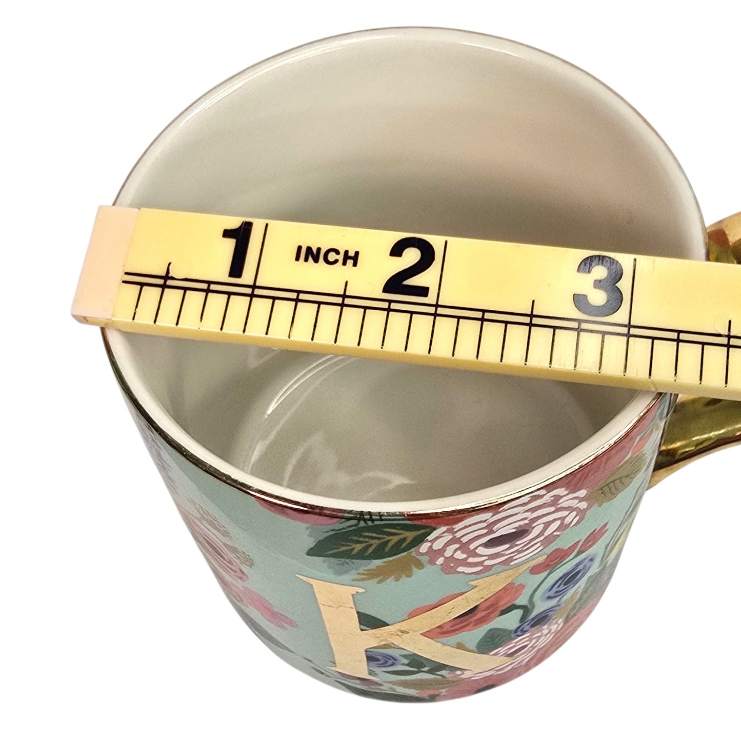Anthropologie Rifle Paper Co Garden Party Monogram Mug Letter K Anna Bond