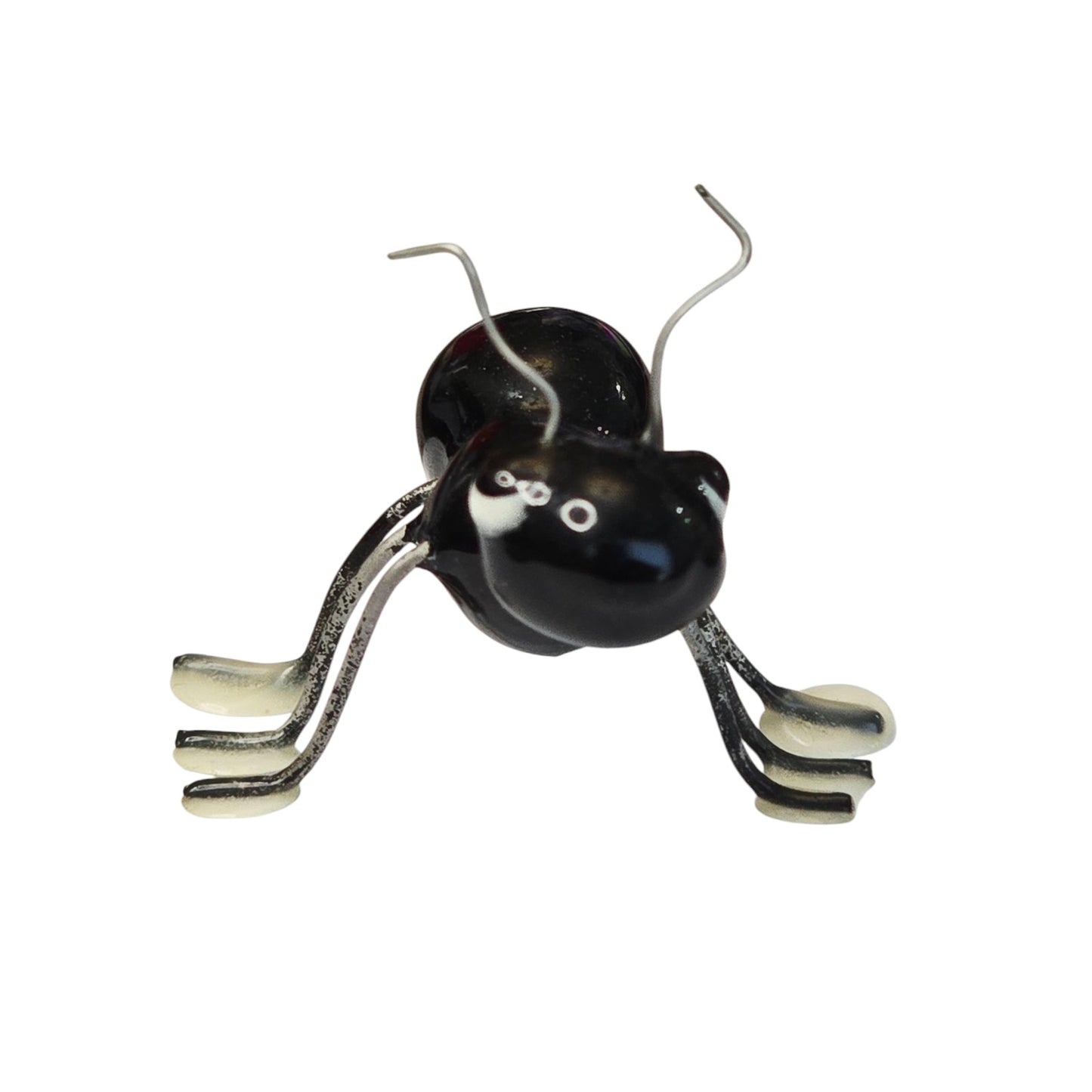 Hagen Renaker Miniature Porcelain Ant with Wire Legs, Vintage Black Ant Figurine