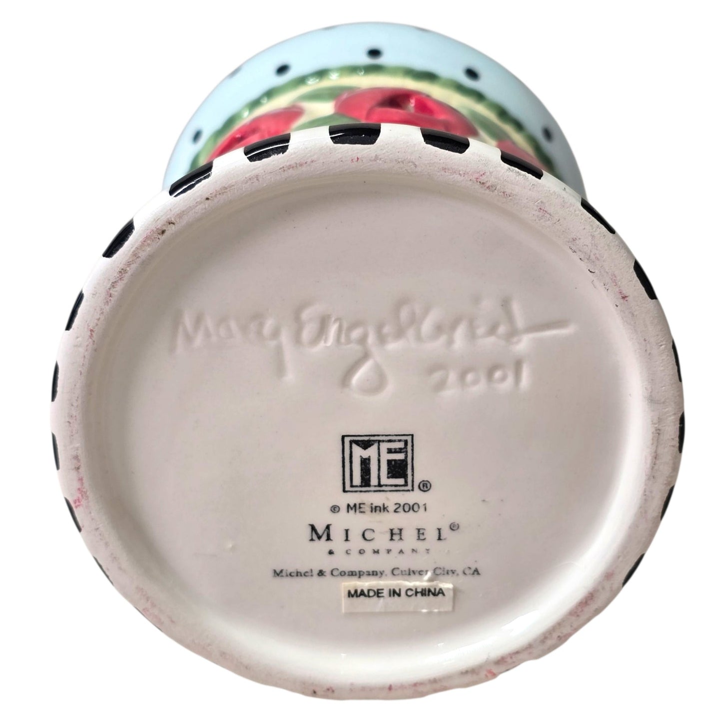 ME Mary Engelbreit Garden Blossom Lot: Tin Teacup Trinket Holder, Blossom Votive and Photo Album