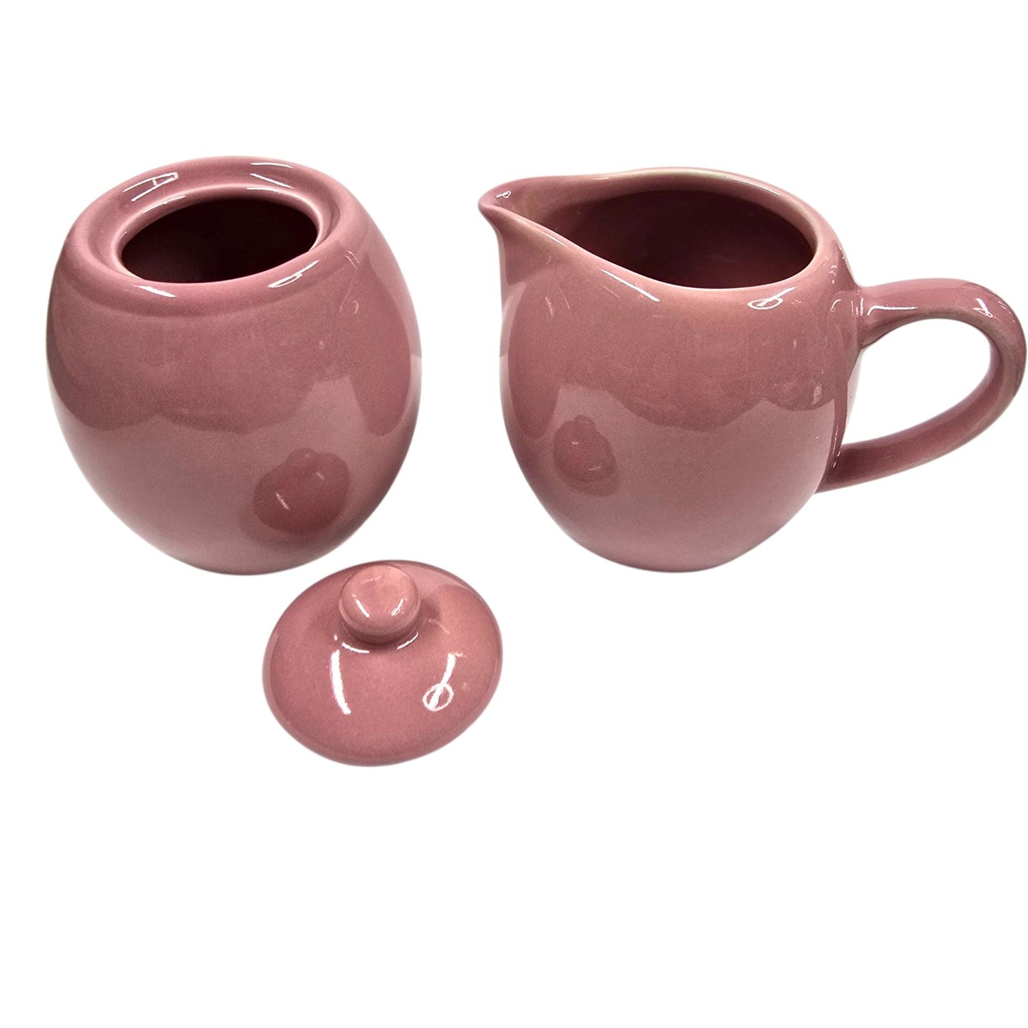 (Saved for Customer) Old Amsterdam Porcelain Works Cream + Sugar Set, Sierra Rose