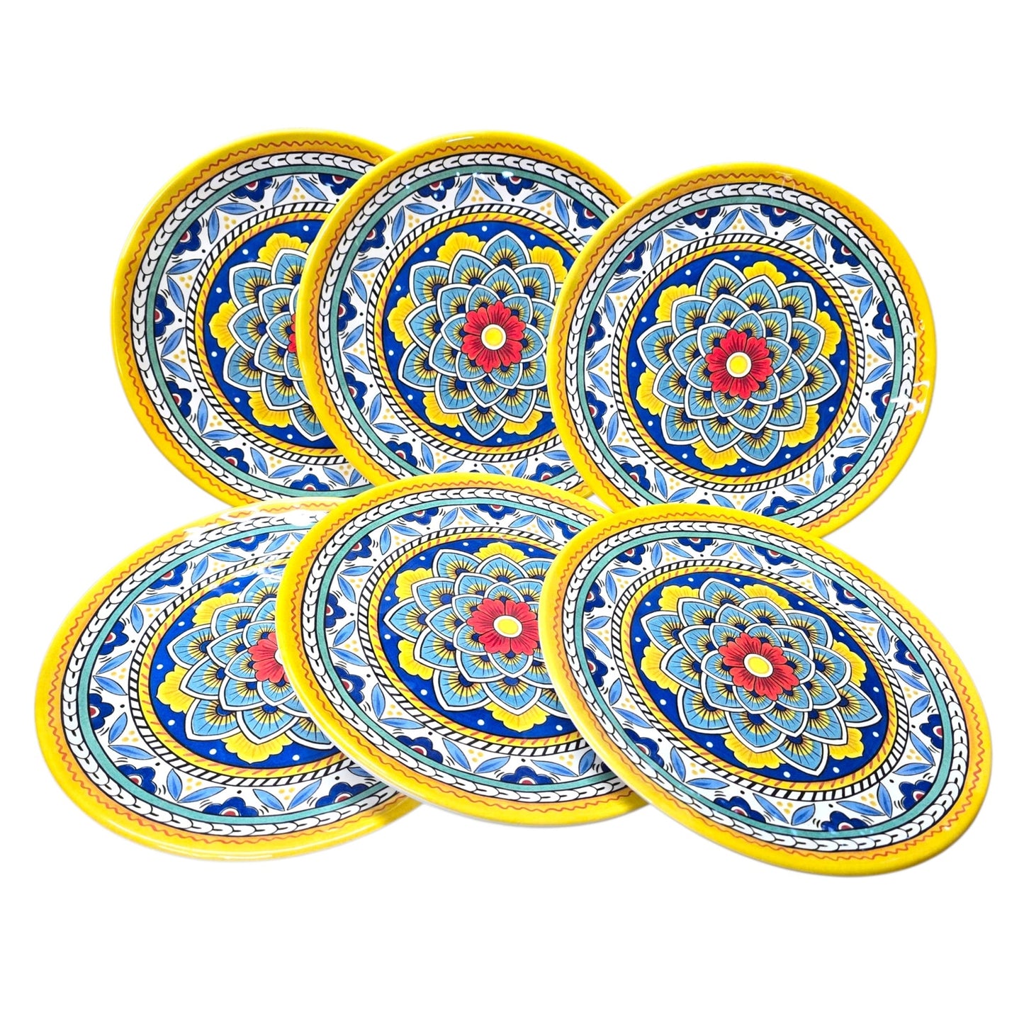 Set of 6 "Talavera by Nancy Green" Melamine Plates 9" by Certified International