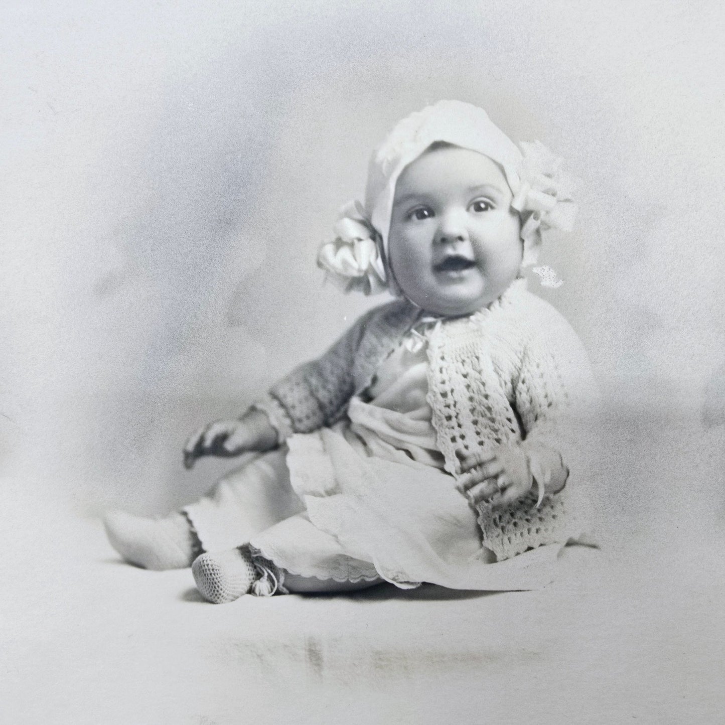 Antique 3 Pose Hartsook Baby Photos, Framed, Adorable Triplets