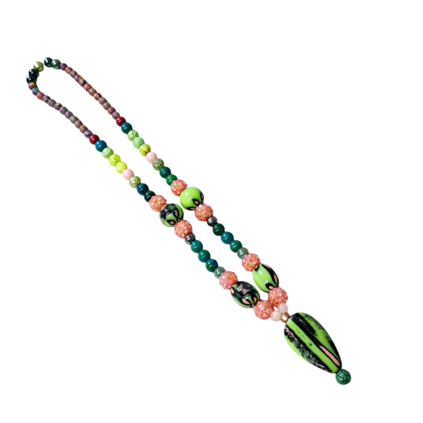 * Colorful Hand-Crafted Stretch Beaded Necklace