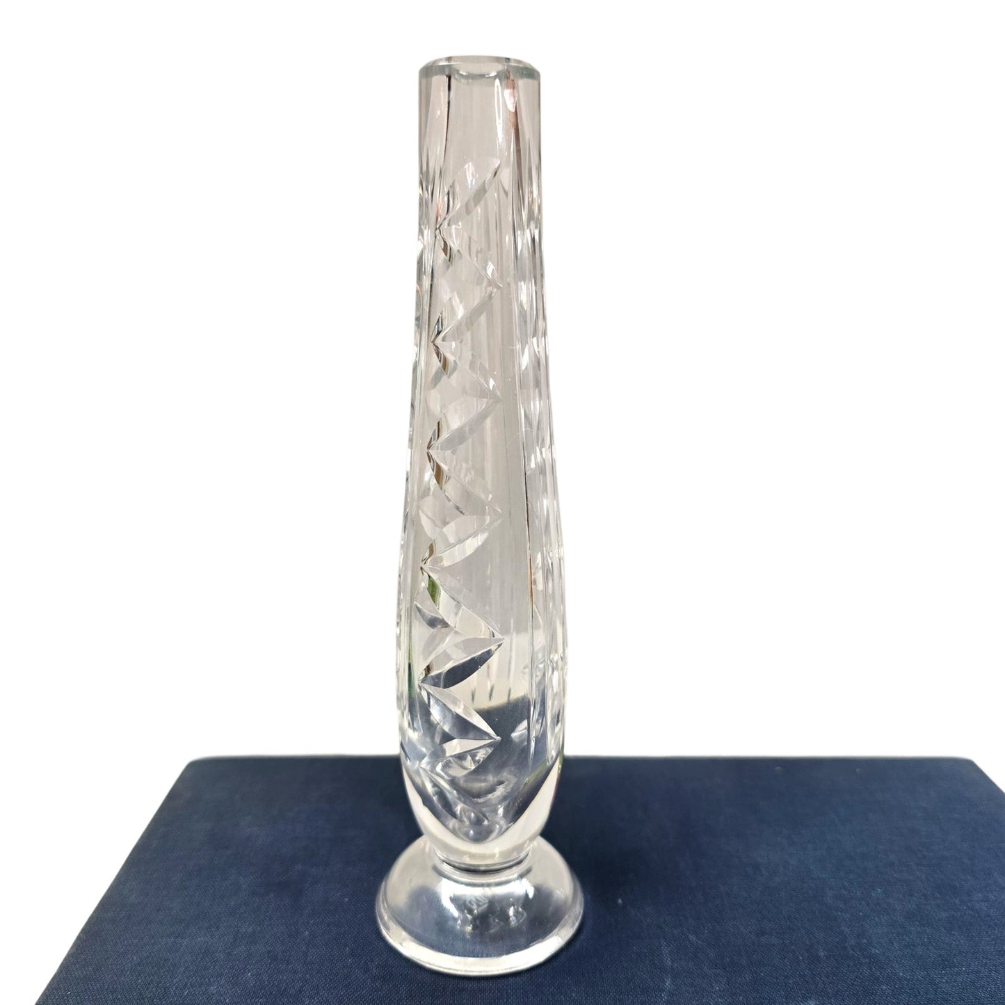 (Saved for Customer) Waterford Lismore Bud Vase and Crystal Heart Ridged Paperweight