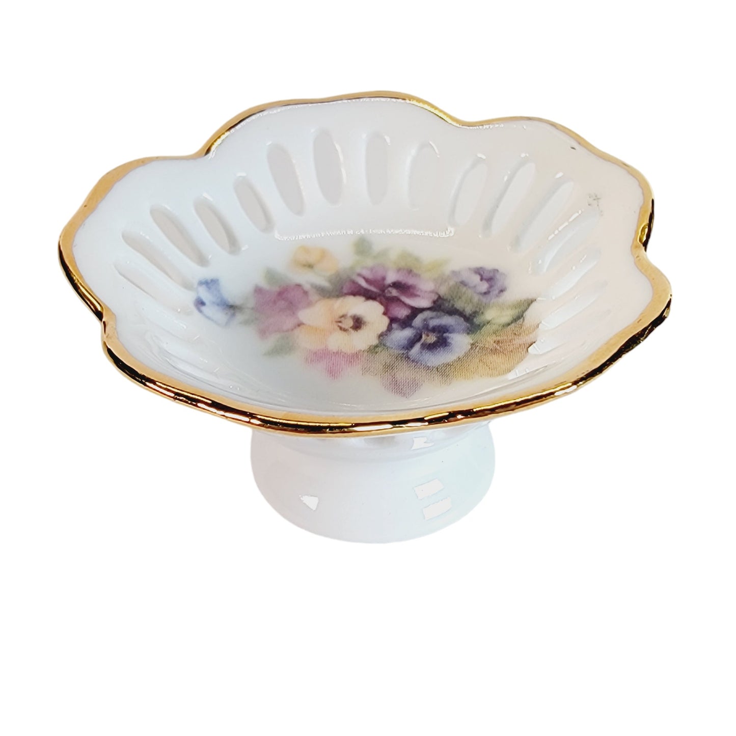 Set of 5 Tiny Sugar Pedestals Chocolate Dinner Mint Dish by Lois White CreARTive Treasures