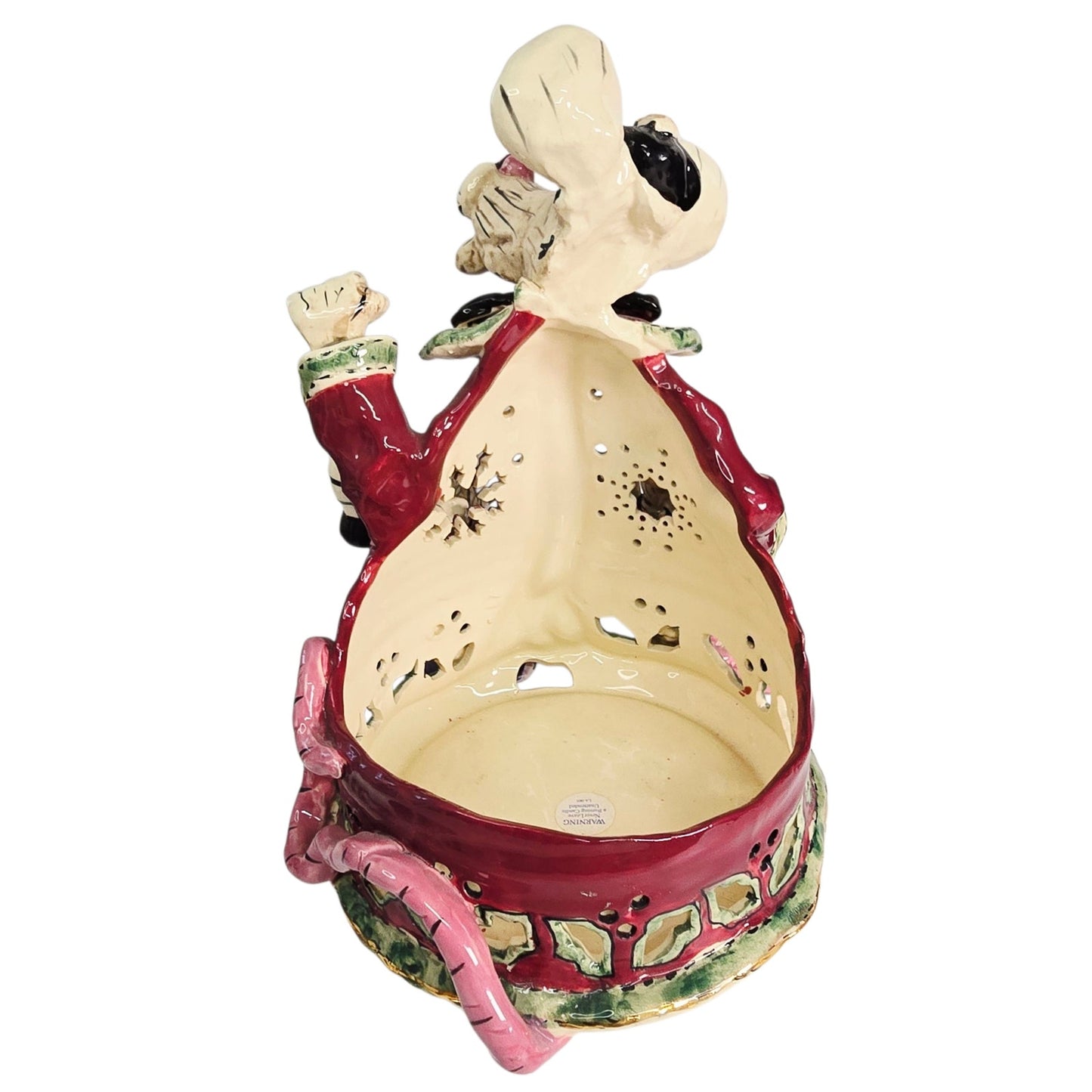 Blue Sky Clayworks "Santa Mouse” Candle Holder Vintage 2001 Heather Goldmine