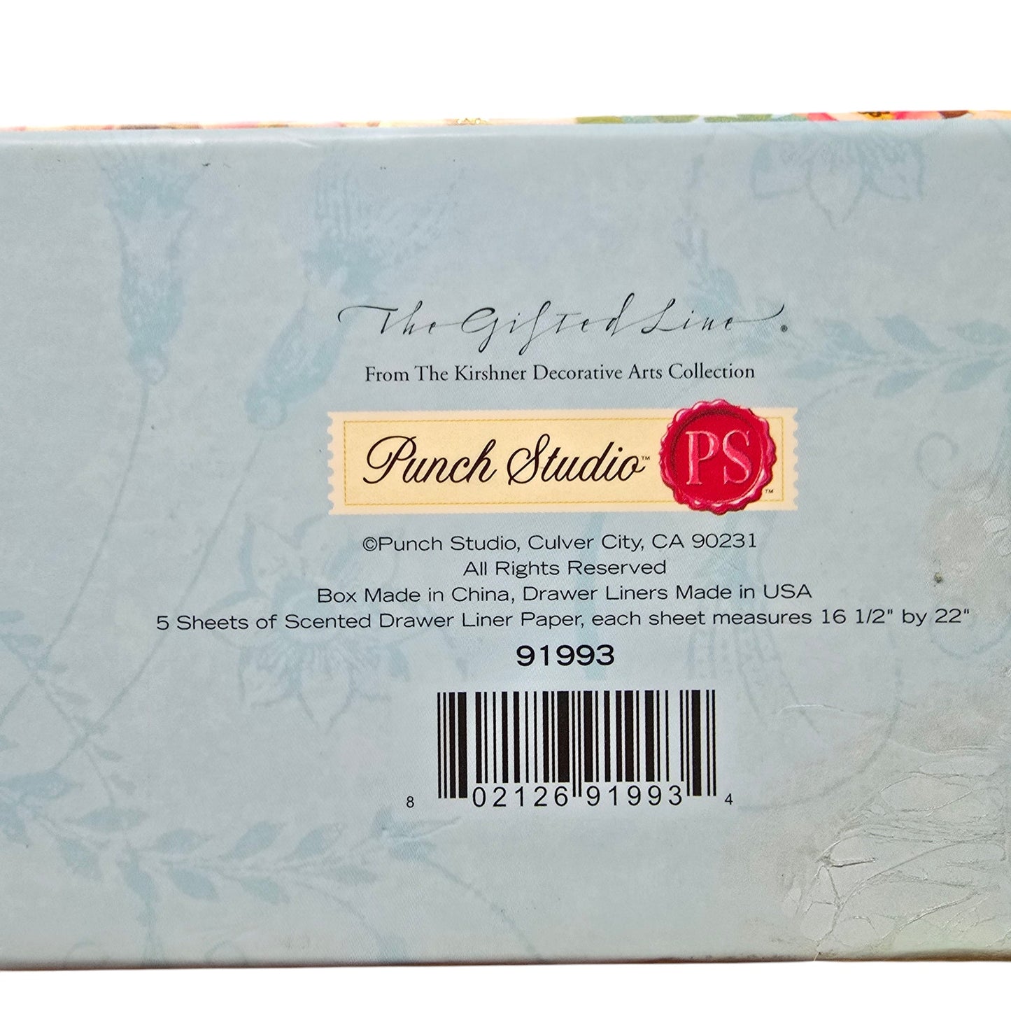 Set of 2 Open Box Punch Studio Plumeria Scented Drawer Liner Sheets 2 Boxes and 6 Liners