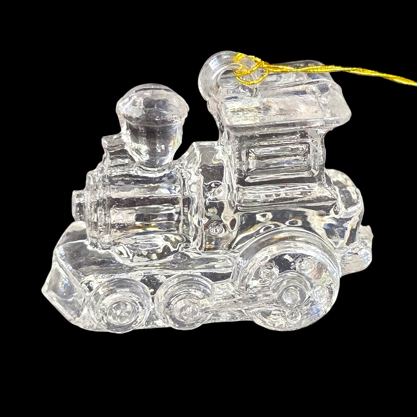 Set of 6 Vintage Miniature Clear Acrylic Christmas Ornaments