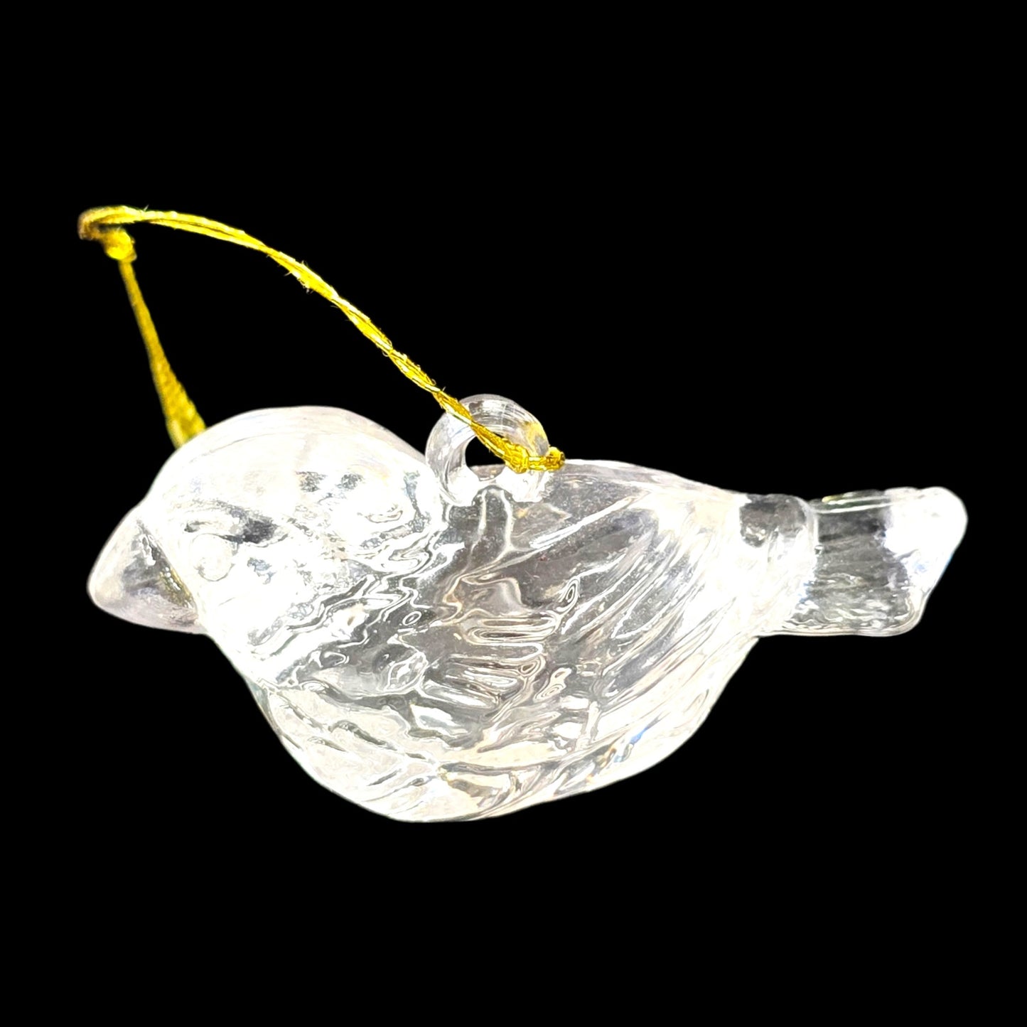 Set of 7 Vintage Miniature Clear Acrylic Christmas Ornaments