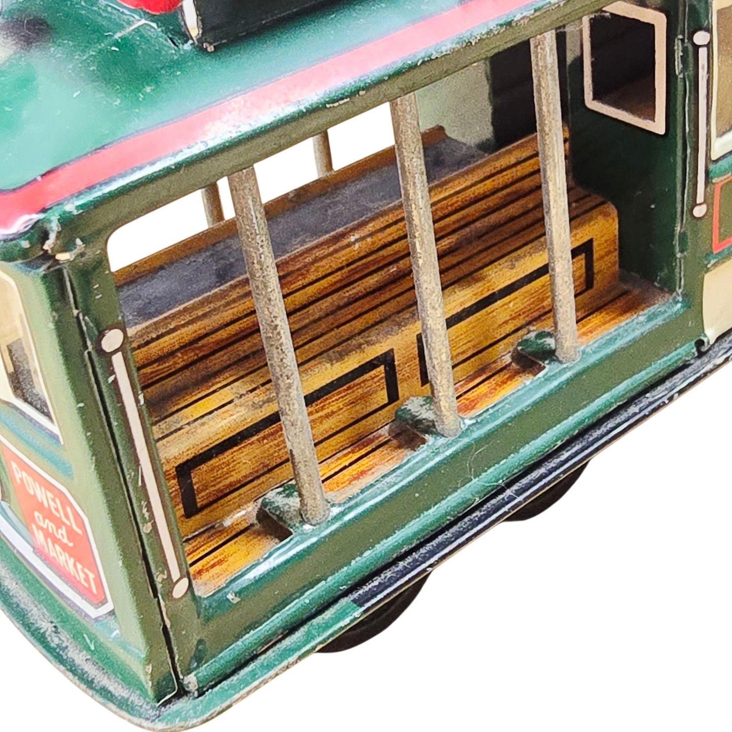 Vtg Tin Litho San Francisco Cable Car 512 Toy Japan Friction Bell